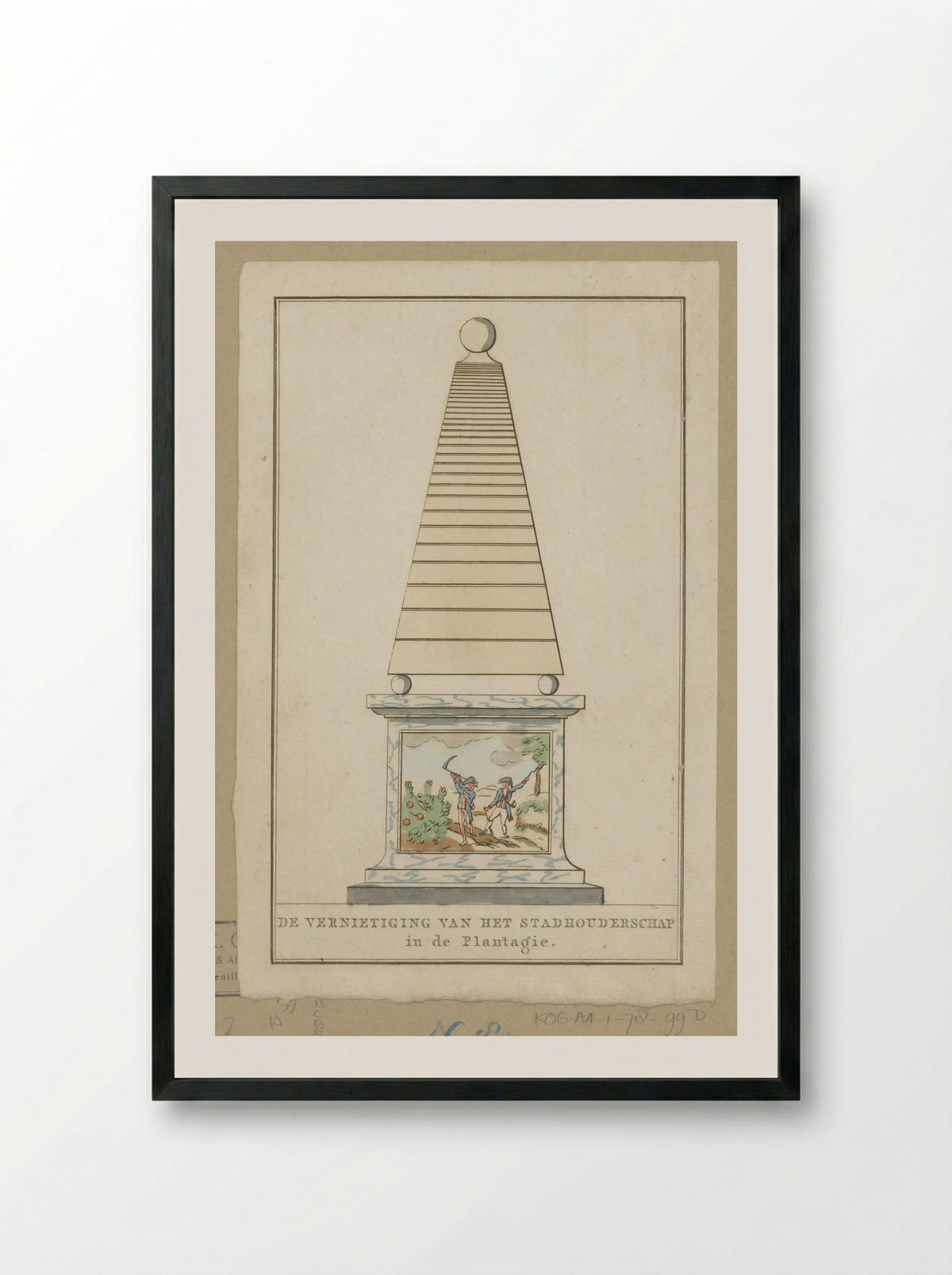 Vernietiging van het stadhouderschap, decoratie in de Plantage te Amsterdam - Noach van der Meer (II) - Framed Print Black