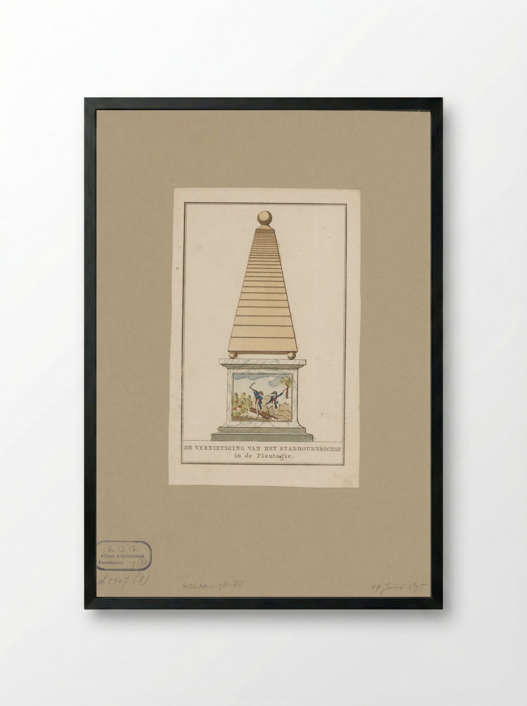 Vernietiging van het stadhouderschap, decoratie in de Plantage - Noach van der Meer (II) - Framed Print Black