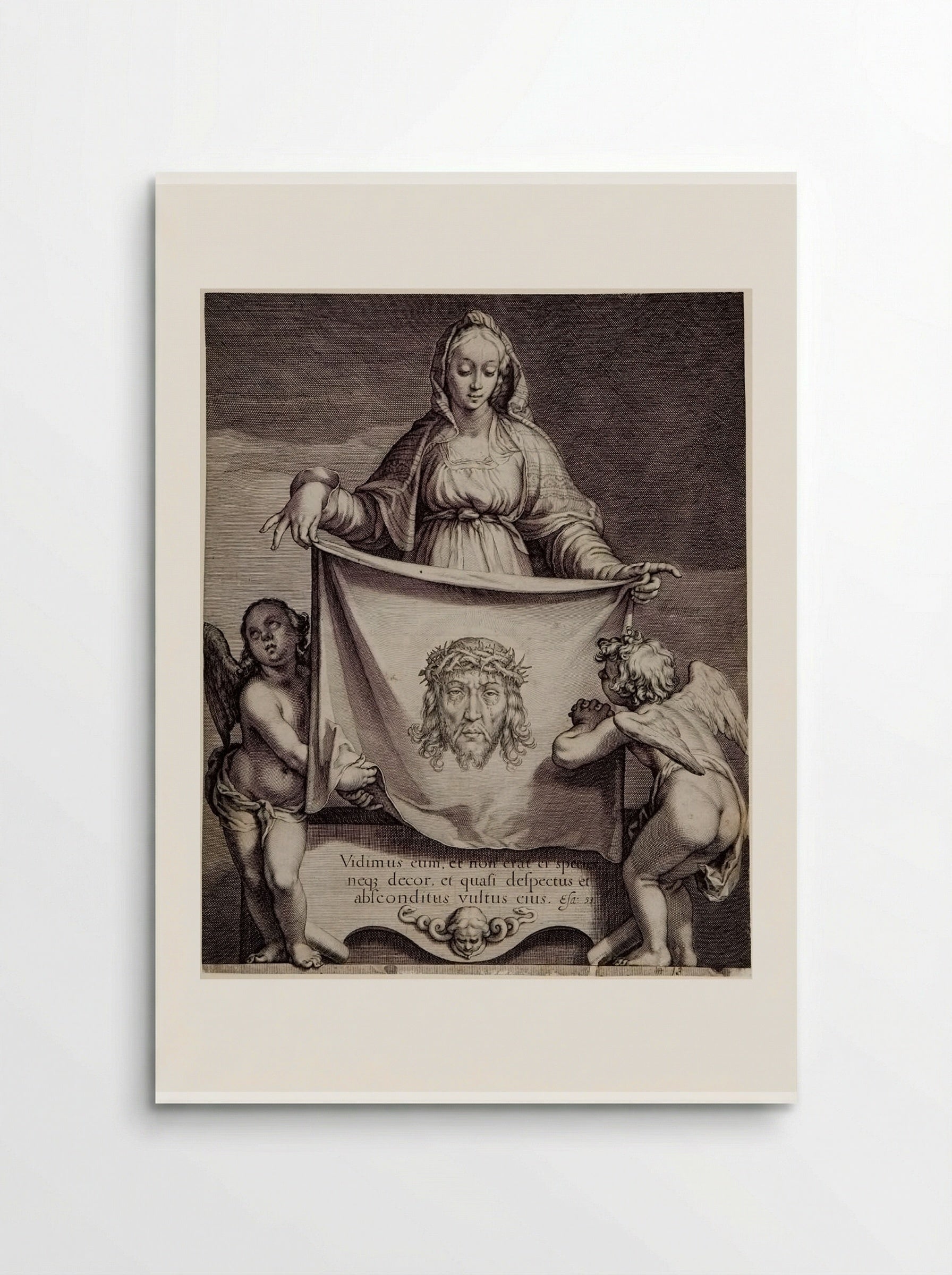 Veronica with the Sudarium - Jacob Matham - Poster