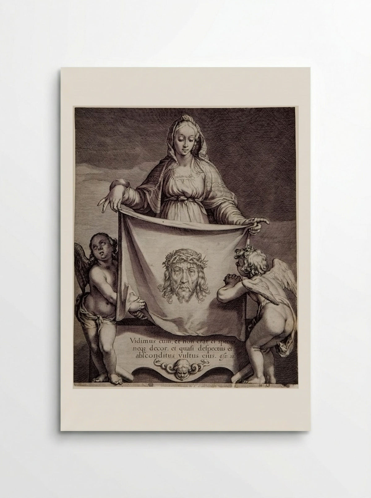 Veronica with the Sudarium - Jacob Matham - Poster