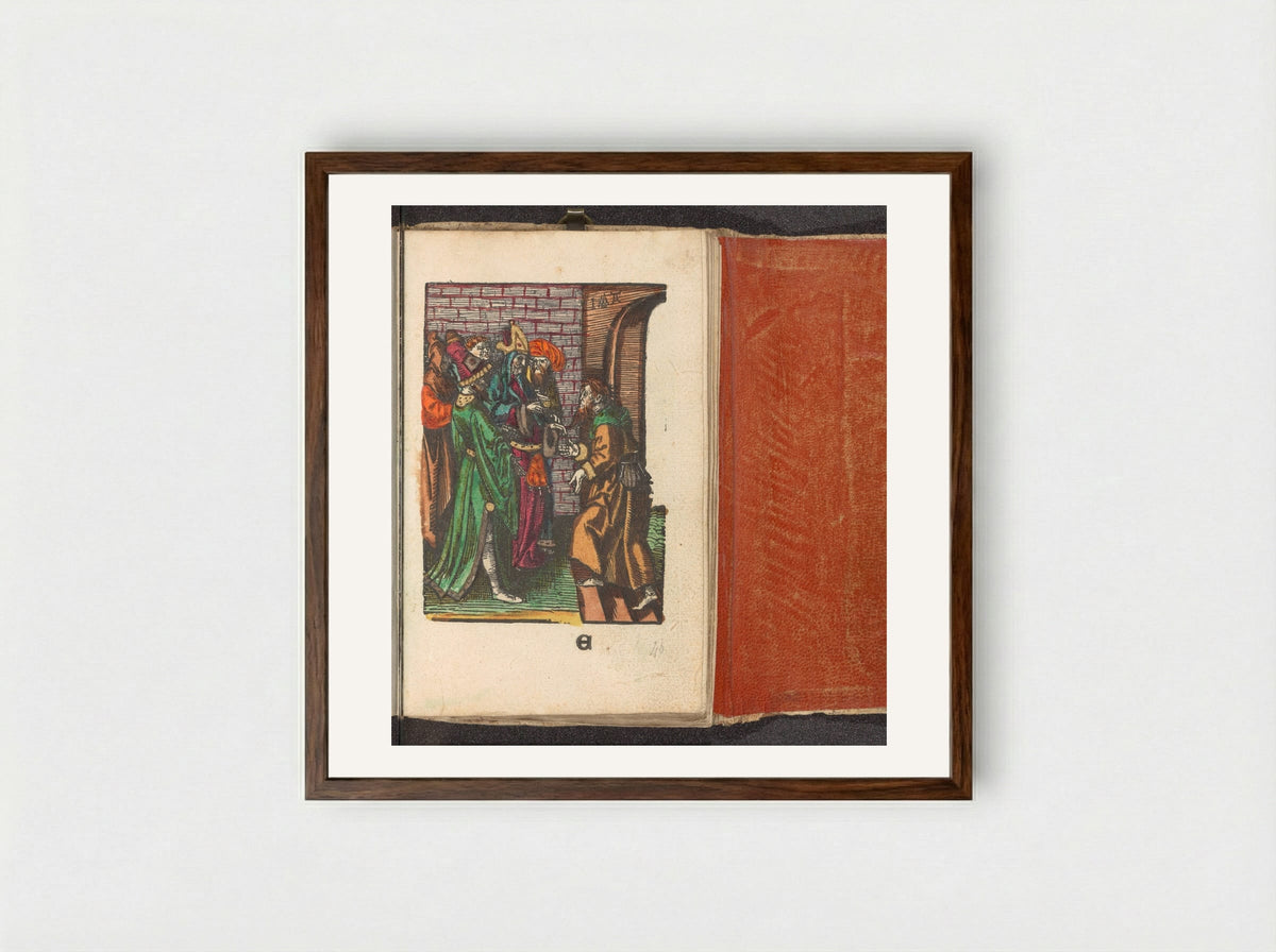 Verraad van Judas - Doen Pietersz. - Framed Print Dark Wood