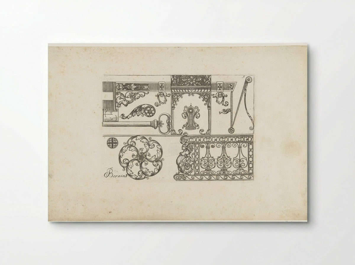 Verschillende motieven in twee vlakken - Hugues Brisville - Poster