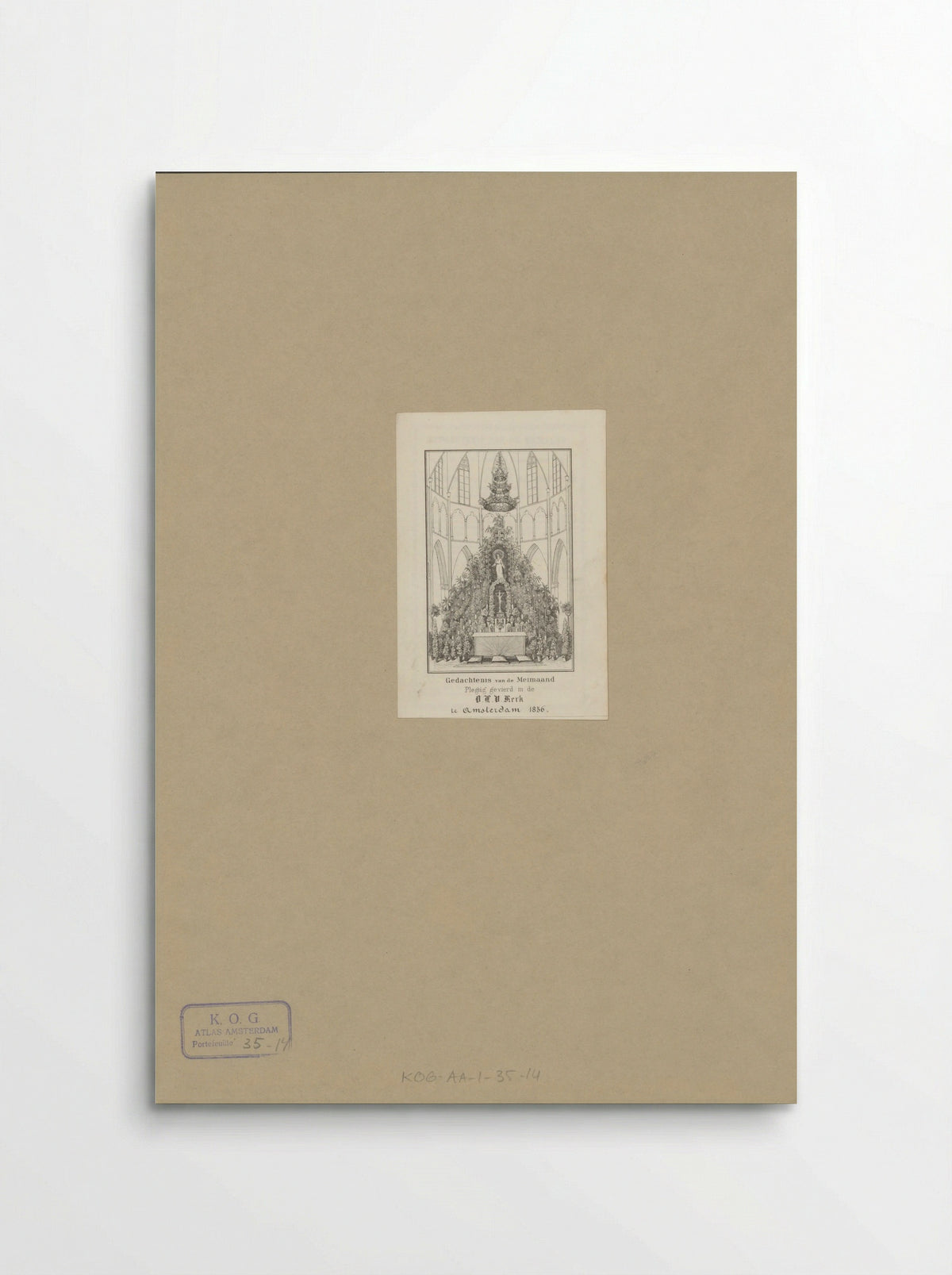 Versierd altaar van de Onze Lieve-Vrouwekerk te Amsterdam - Anonymous - Poster