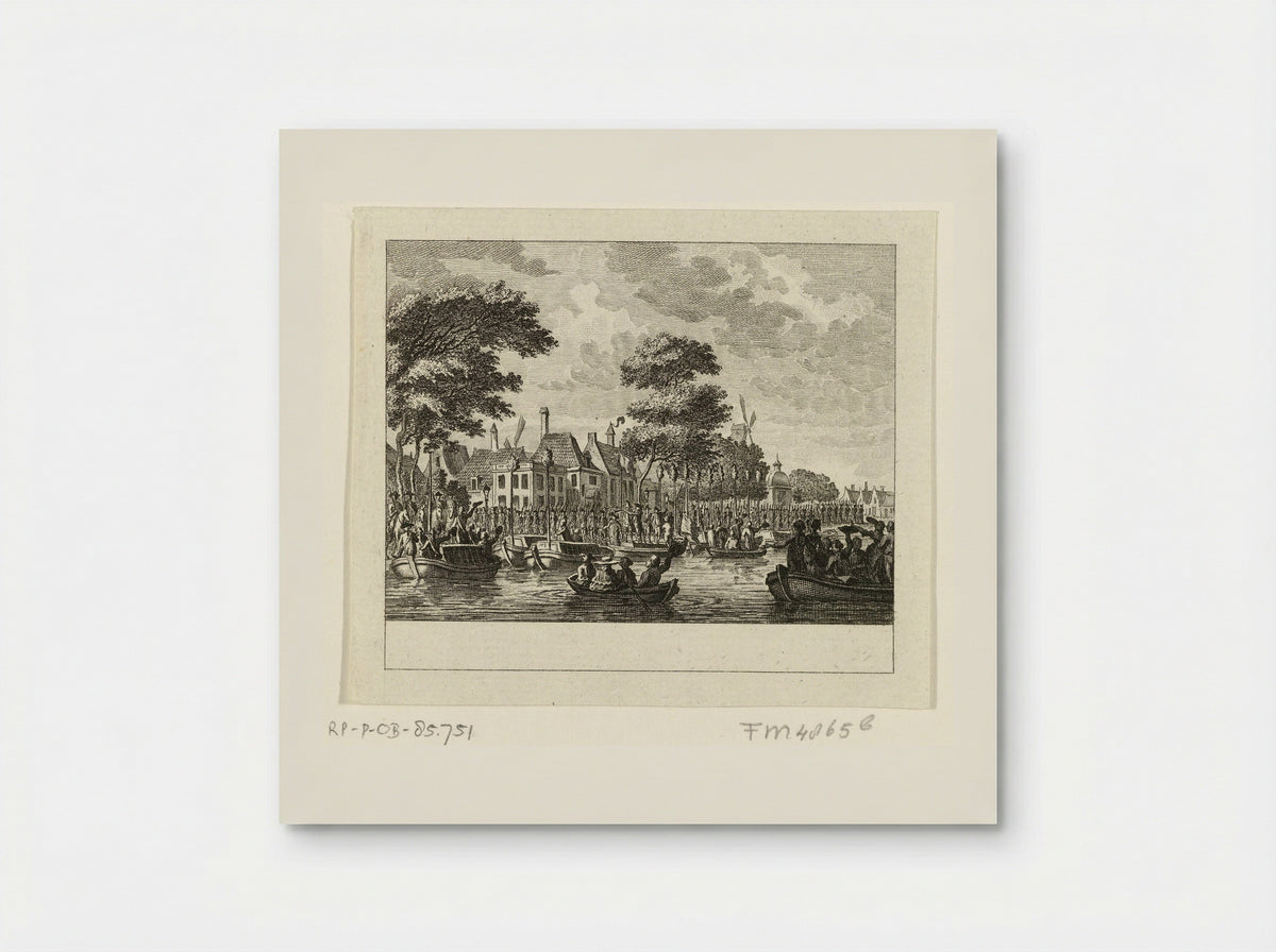 Vertrek van de Amsterdammers naar Utrecht - Cornelis Brouwer - Poster