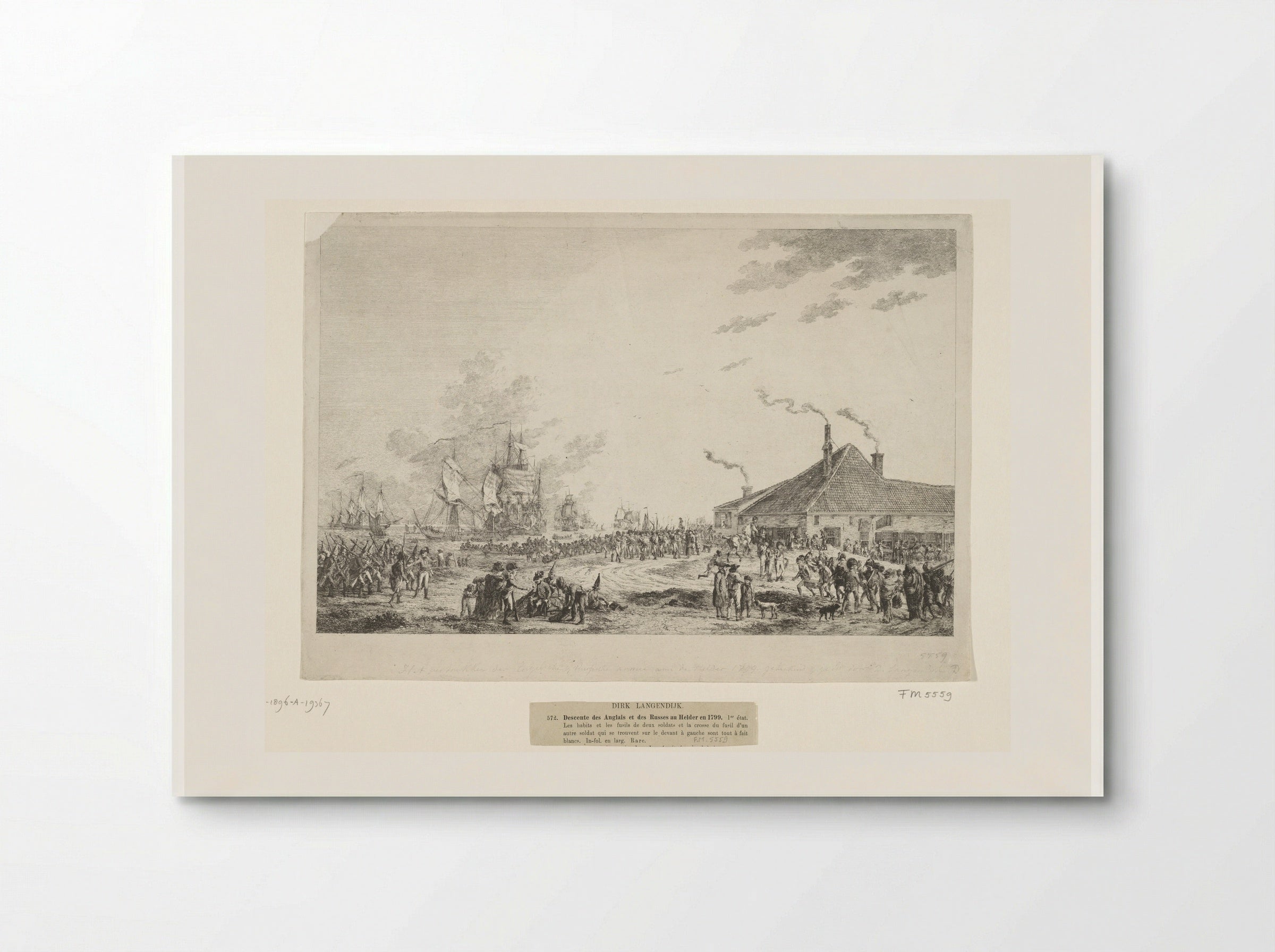 Vertrek van de Engelse en Russische troepen uit Den Helder, 1799 - Joannes Bemme - Poster