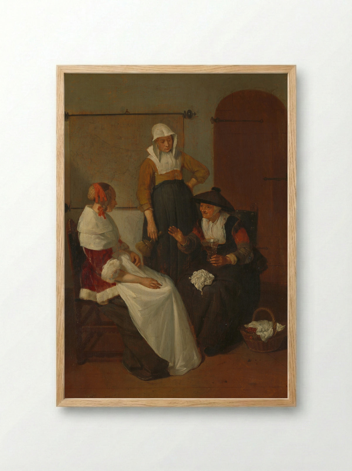 Vertrouwelijk onderhoud - Quiringh Gerritsz. van Brekelenkam - Framed Print Wood