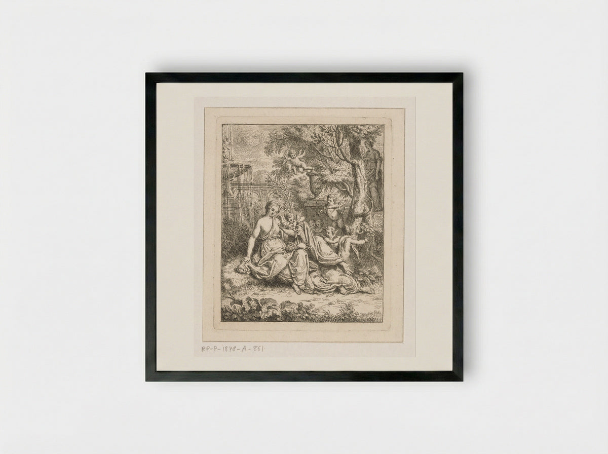 Vertumnus and Pomona - Louis Fabritius Dubourg - Framed Print Black