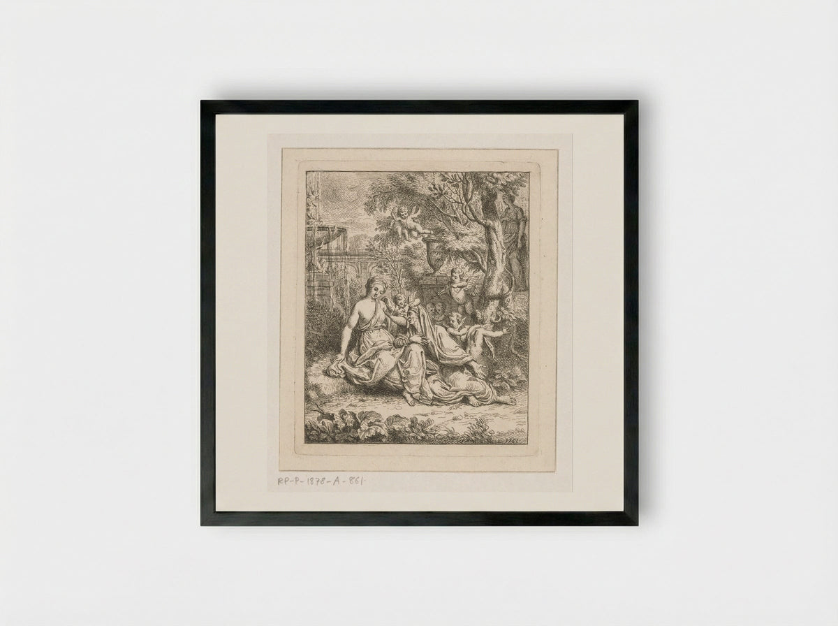 Vertumnus and Pomona - Louis Fabritius Dubourg - Framed Print Black