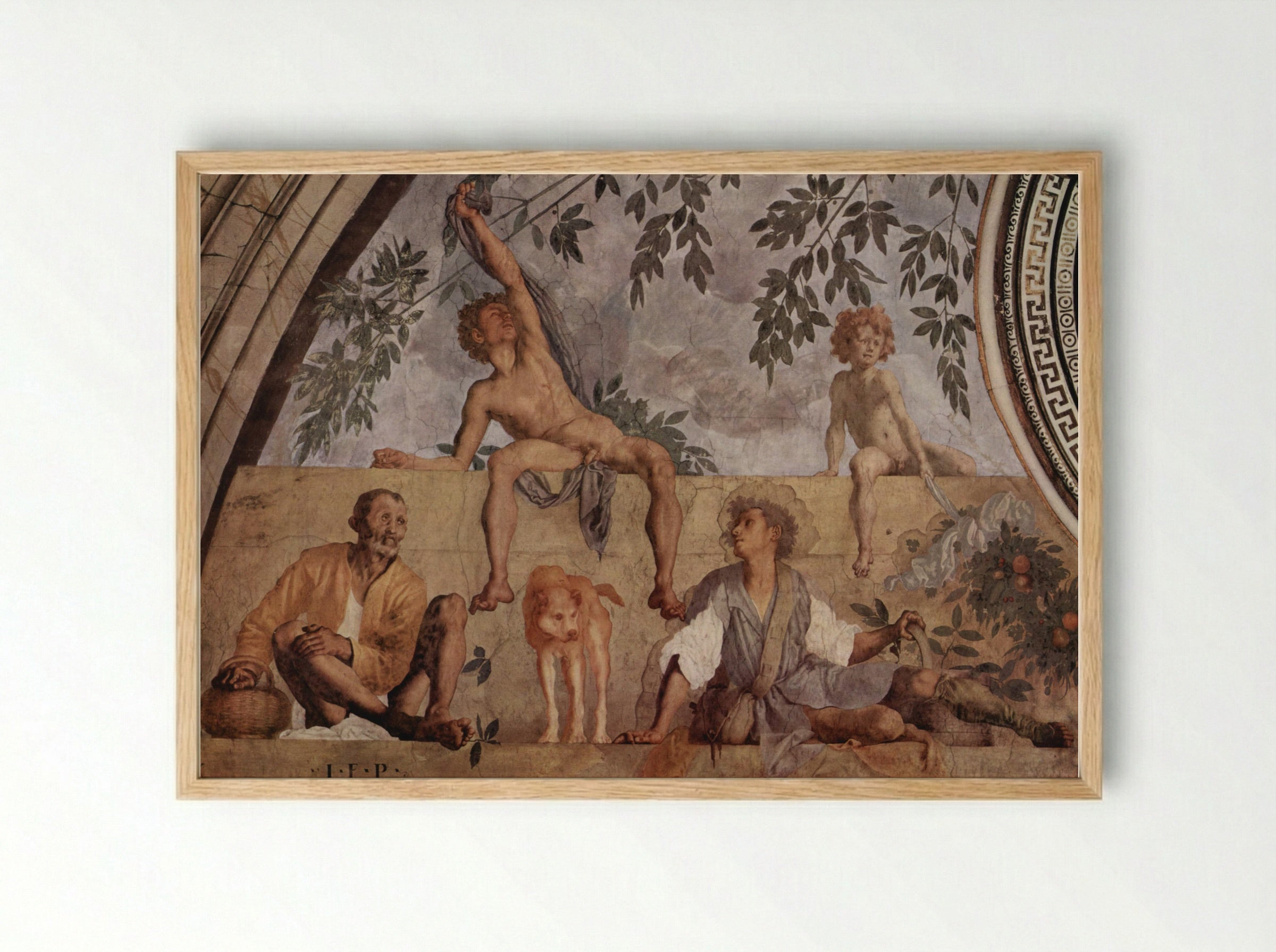 Vertumnus and Pomona - Jacopo Pontormo - Framed Print Wood