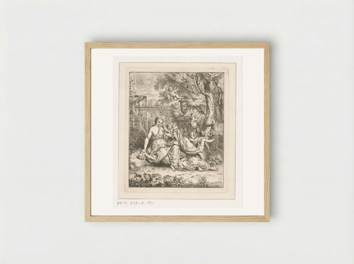 Vertumnus and Pomona - Louis Fabritius Dubourg - Framed Print Wood