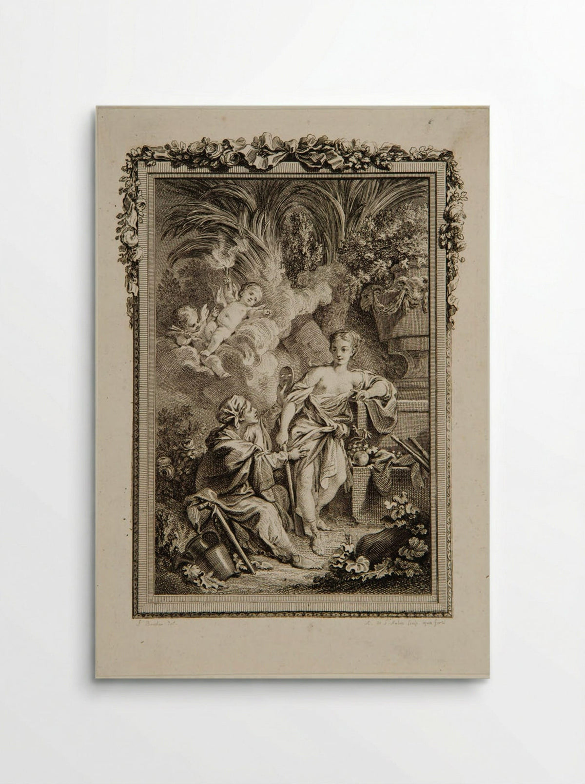 Vertumnus and Pomona - Augustin de Saint-Aubin - Poster