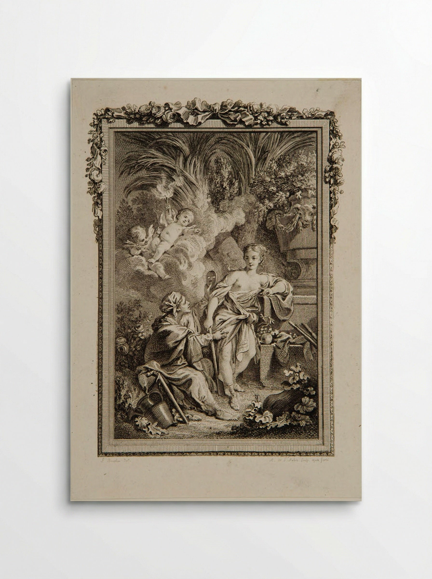 Vertumnus and Pomona - Augustin de Saint-Aubin - Poster