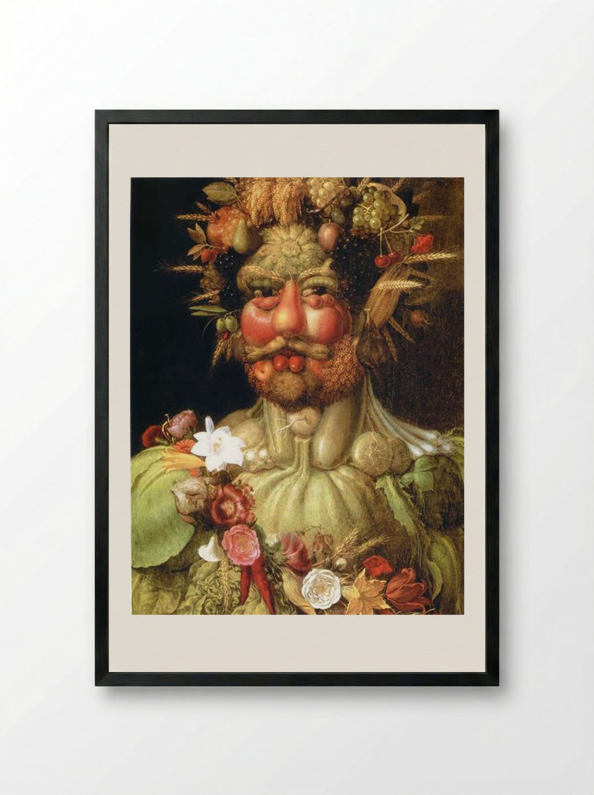 Vertumnus - Giuseppe Arcimboldo - Framed Print Black