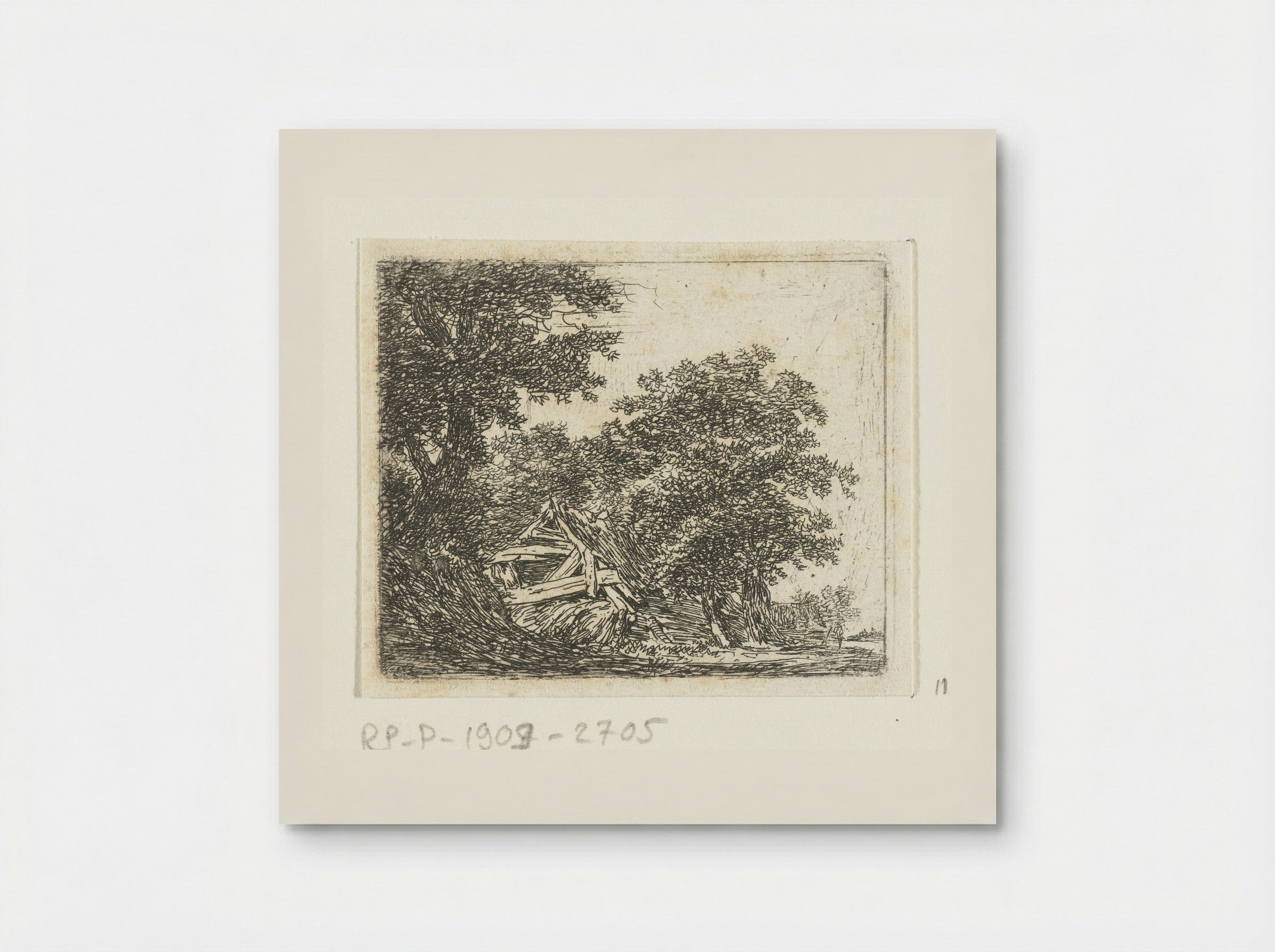 Vervallen hut in het bos - Hermanus van Brussel - Poster