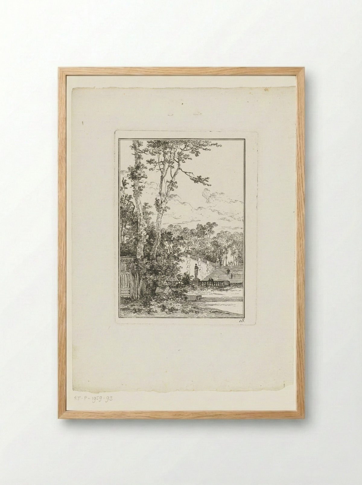 Verwaarloosd park - Louis Gabriel Moreau - Framed Print Wood