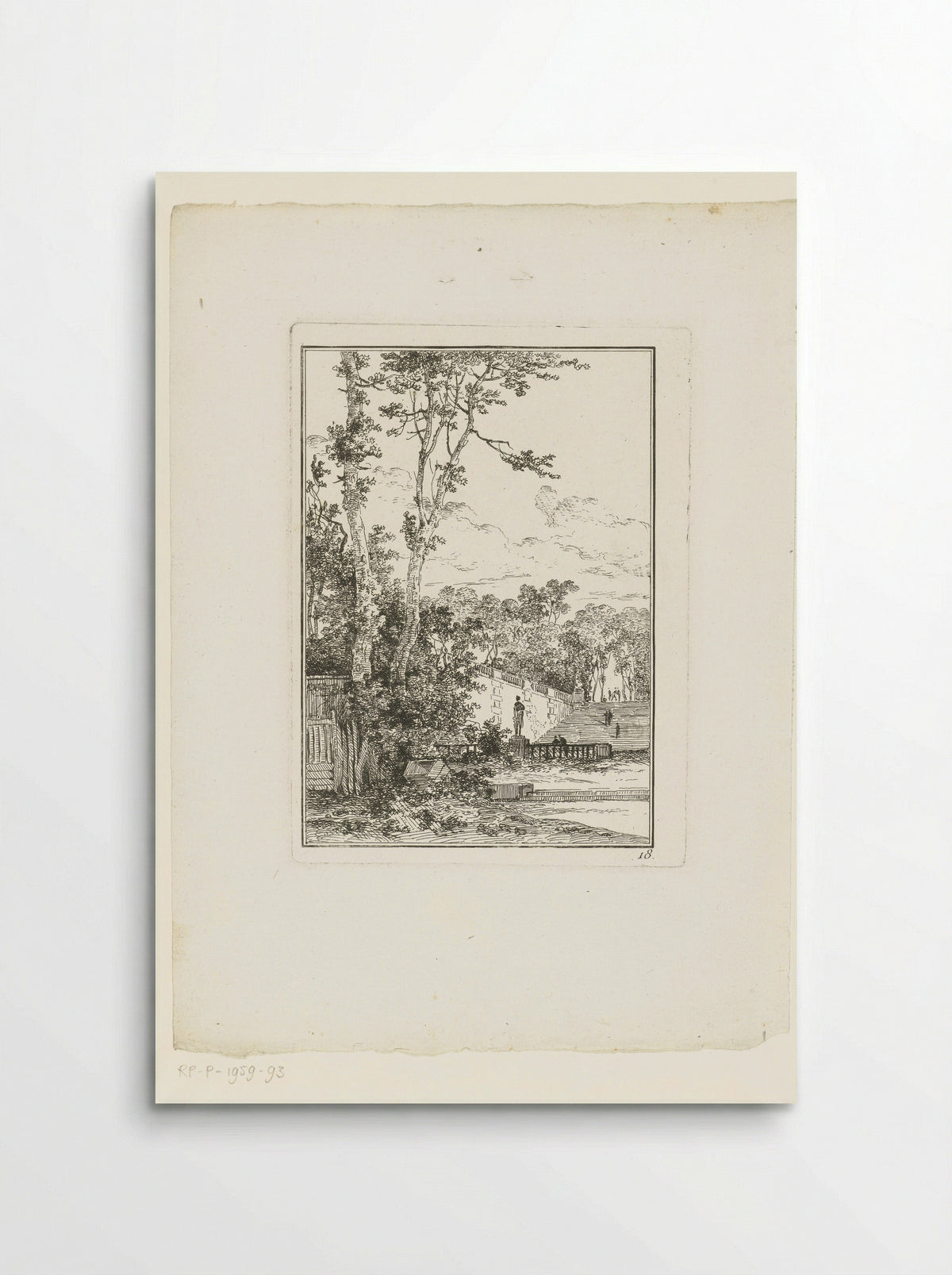 Verwaarloosd park - Louis Gabriel Moreau - Poster
