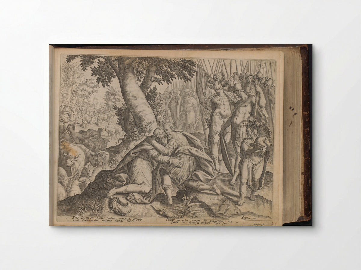Verzoening van Jakob en Esau - Jan Philipsz Schabaelje - Poster