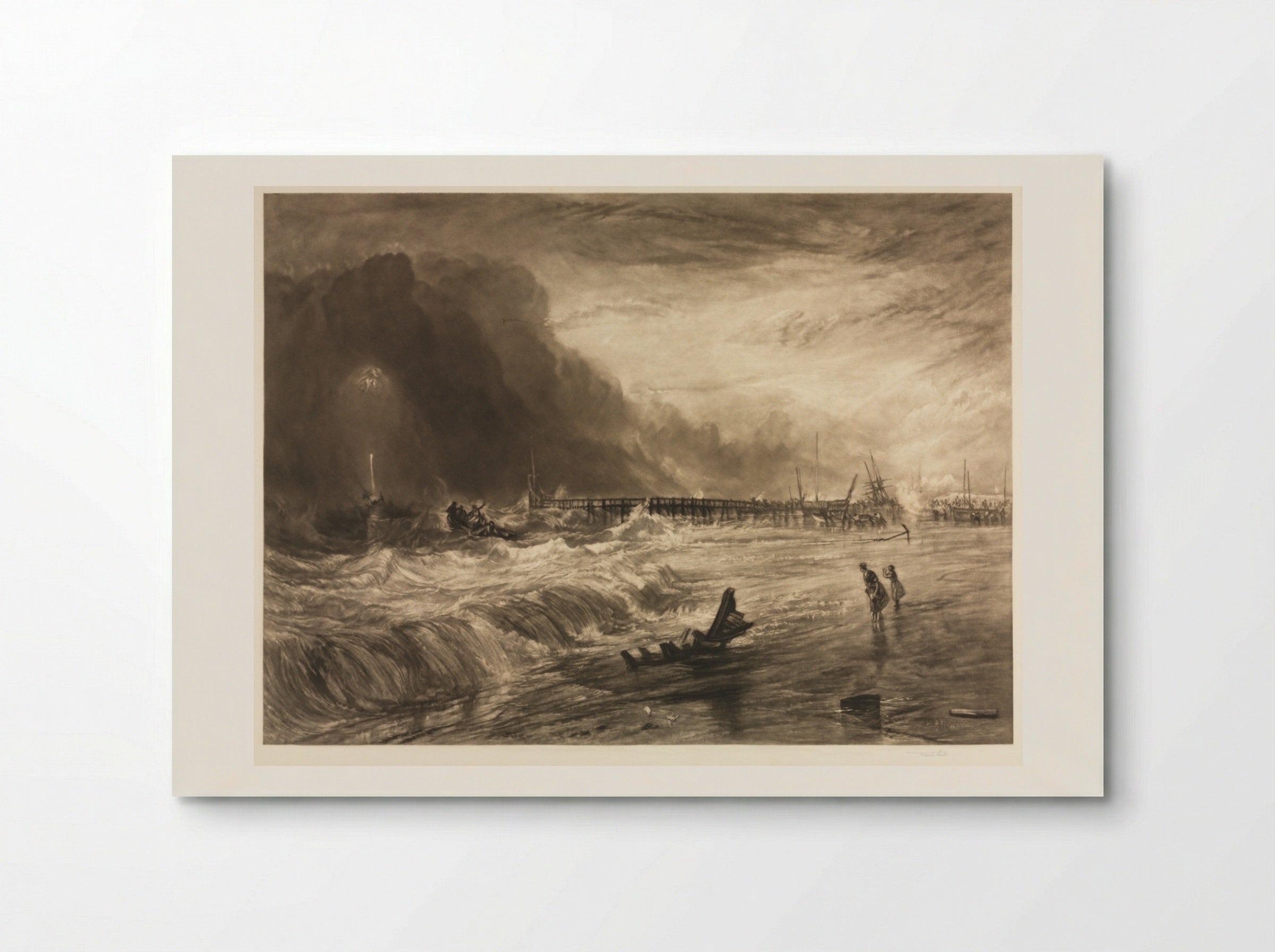Vessel in Distress off Yarmouth - Frank Short - Poster