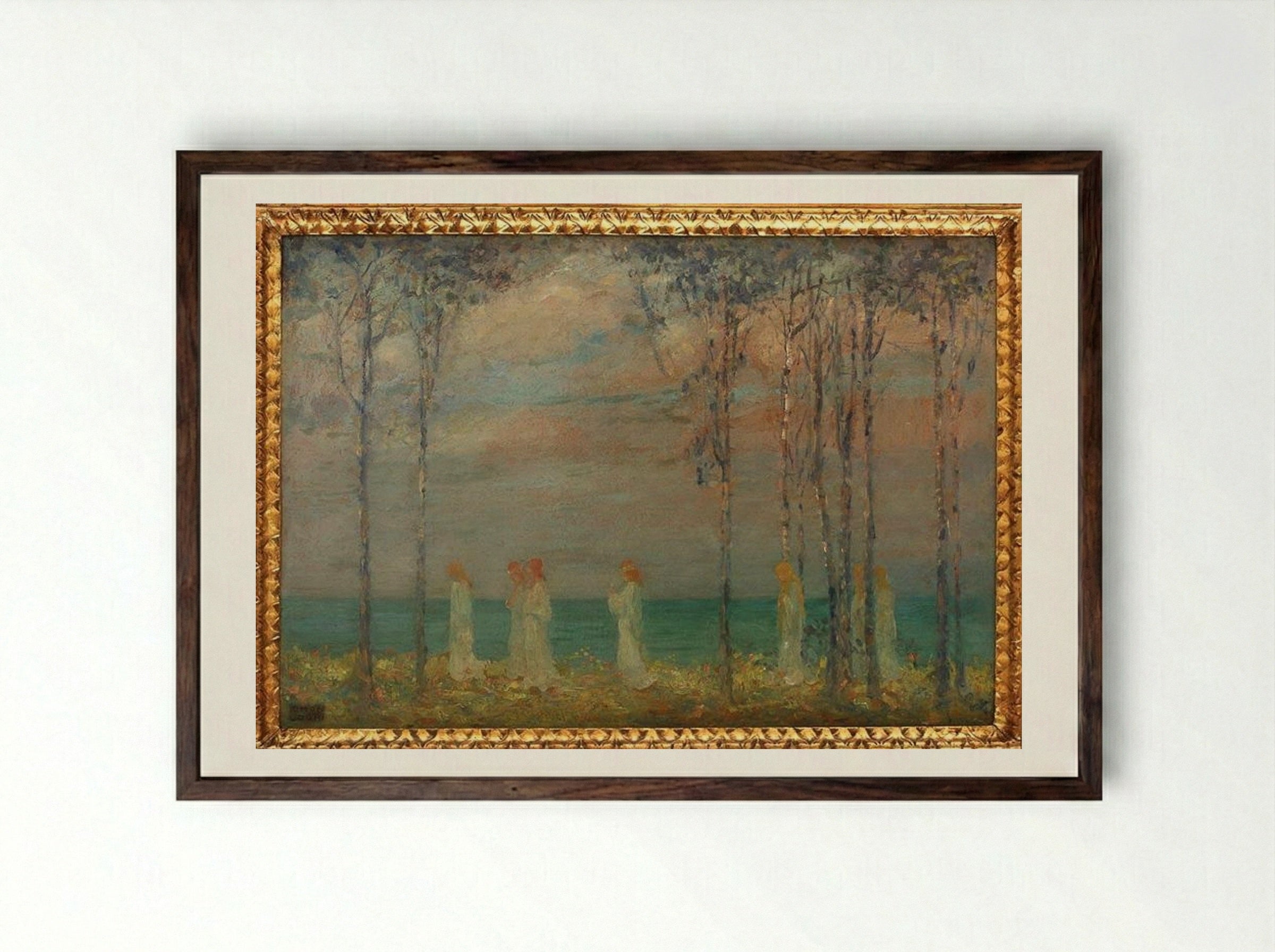 Vestale - Kimon Loghi - Framed Print Dark Wood