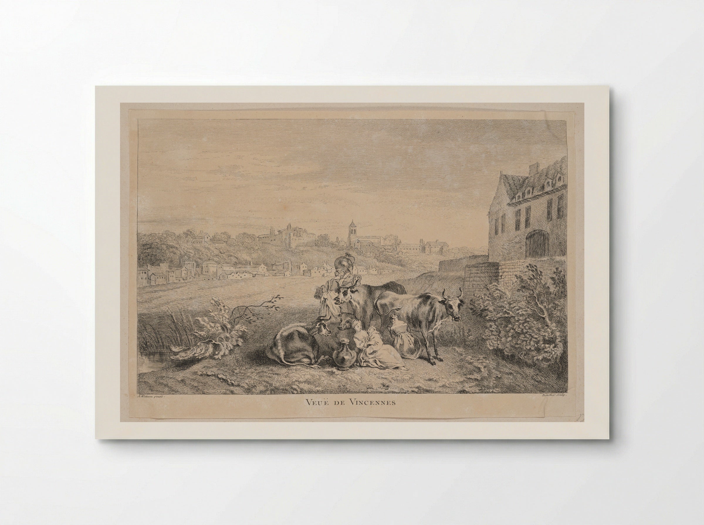 Veuë de Vincennes - François Boucher - Poster
