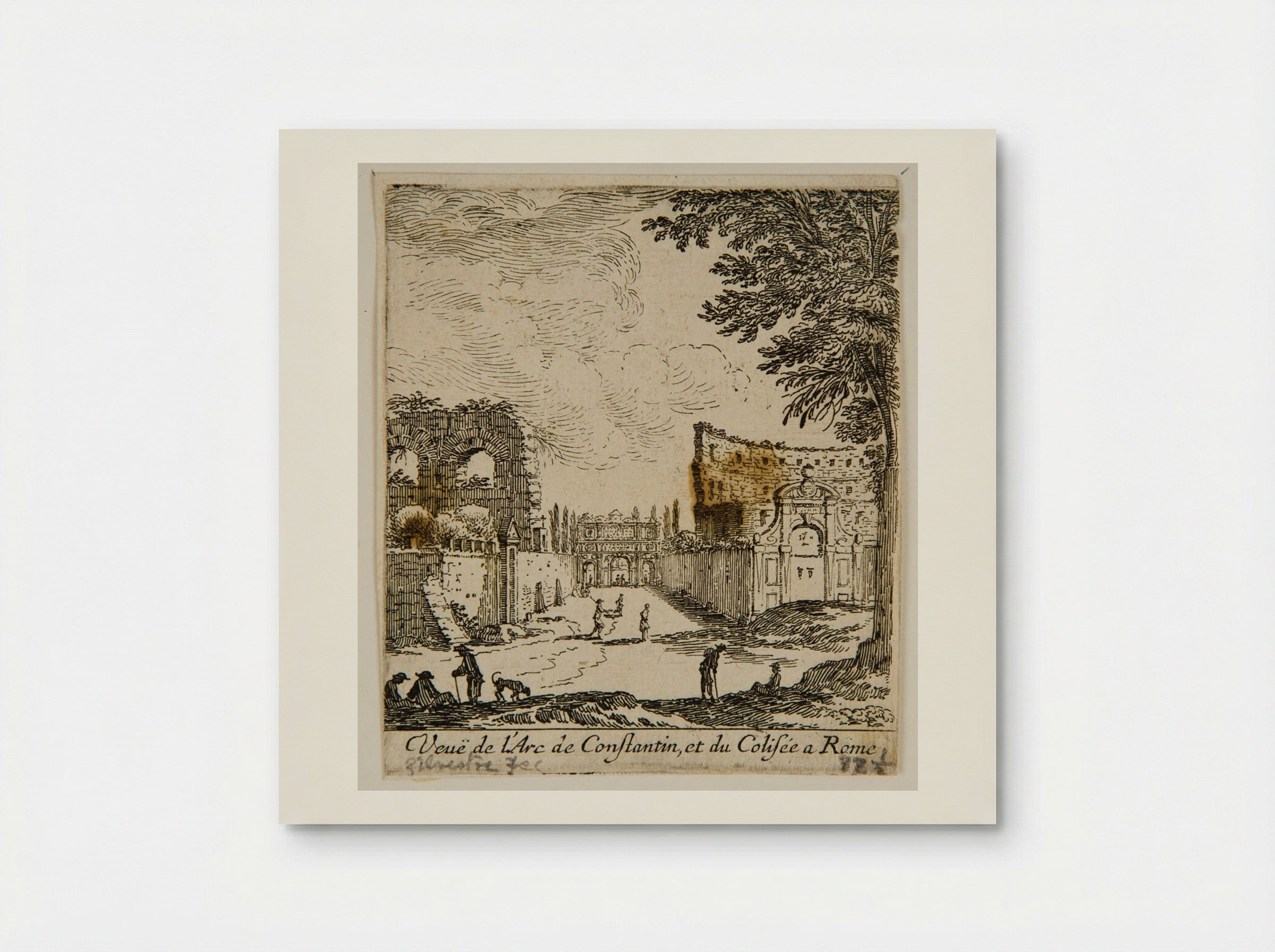 Veuë de l'Arc de Constantin, et du Colisée a Rome - Israël Silvestre - Poster