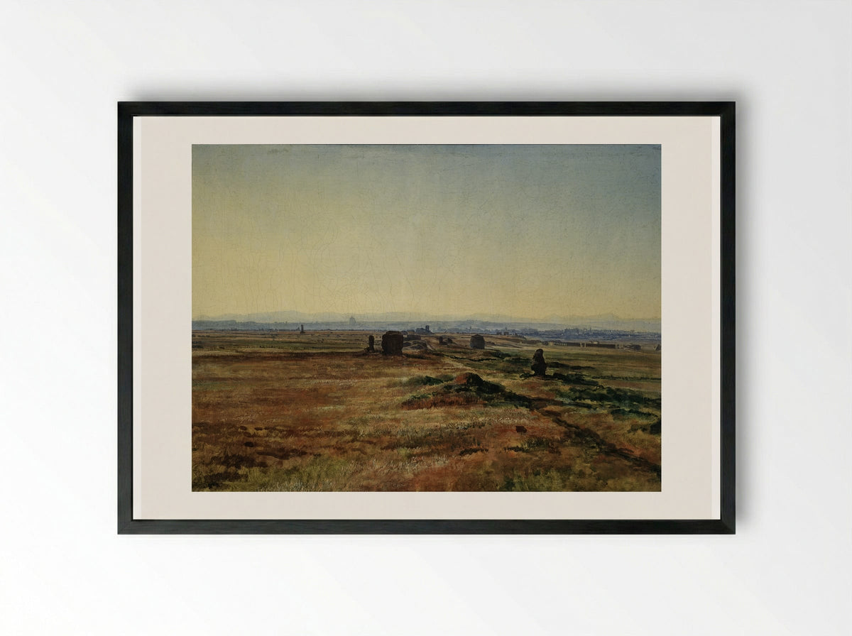 Via Appia at Sunset - Alexander Ivanov - Framed Print Black