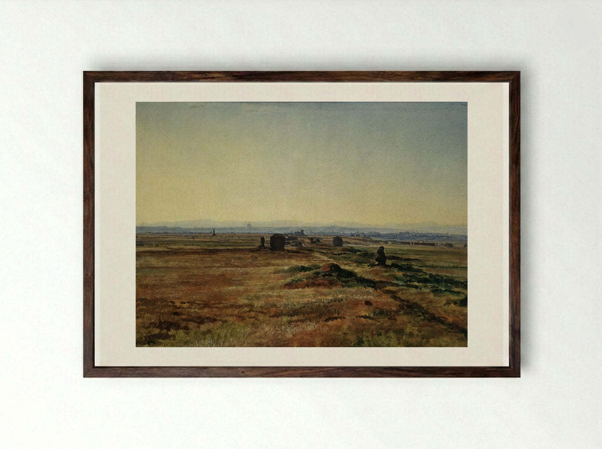 Via Appia at Sunset - Alexander Ivanov - Framed Print Dark Wood