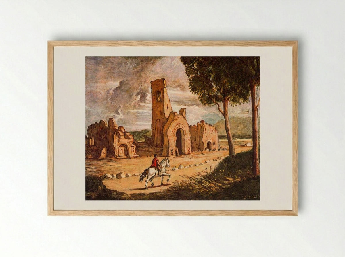 Via Appia - Giorgio de Chirico - Framed Print Wood