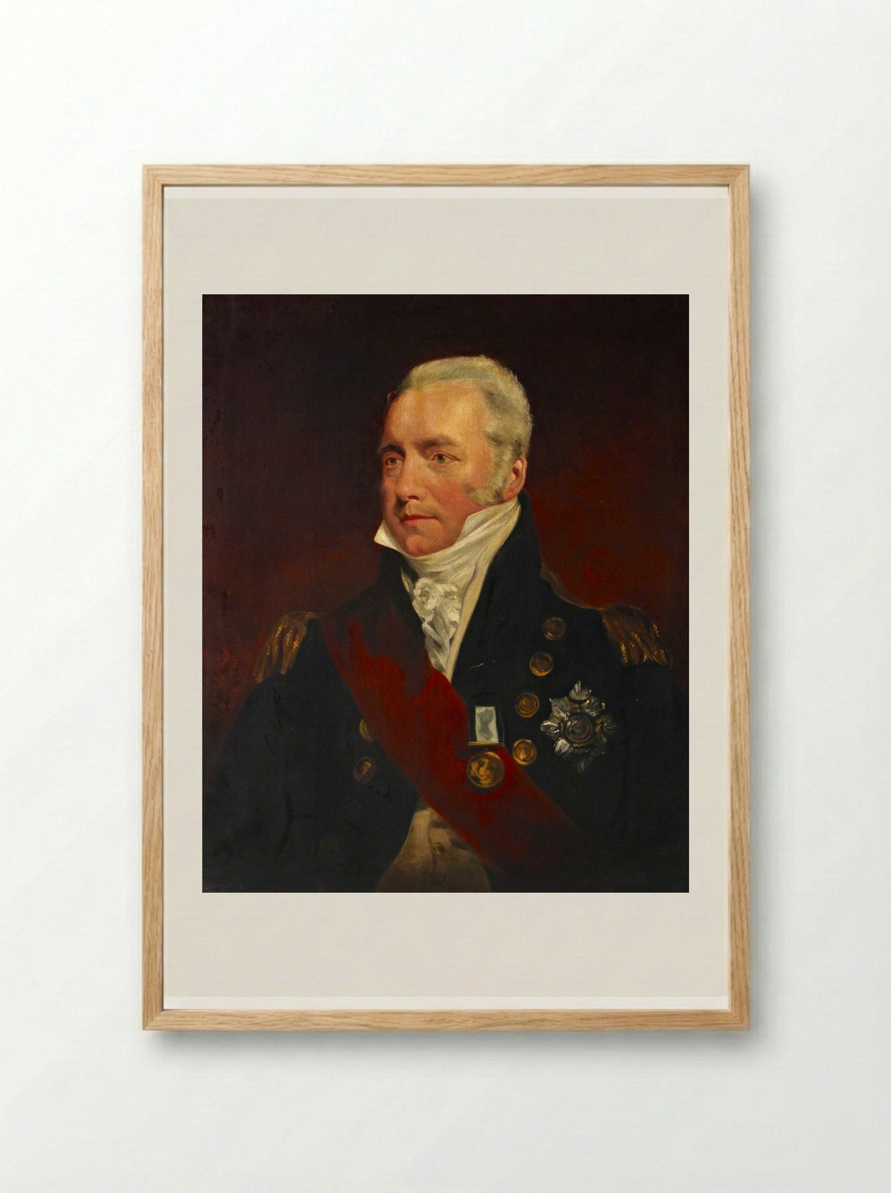 Vice-Admiral Sir Richard Goodwin Keats - John Jackson - Framed Print Wood