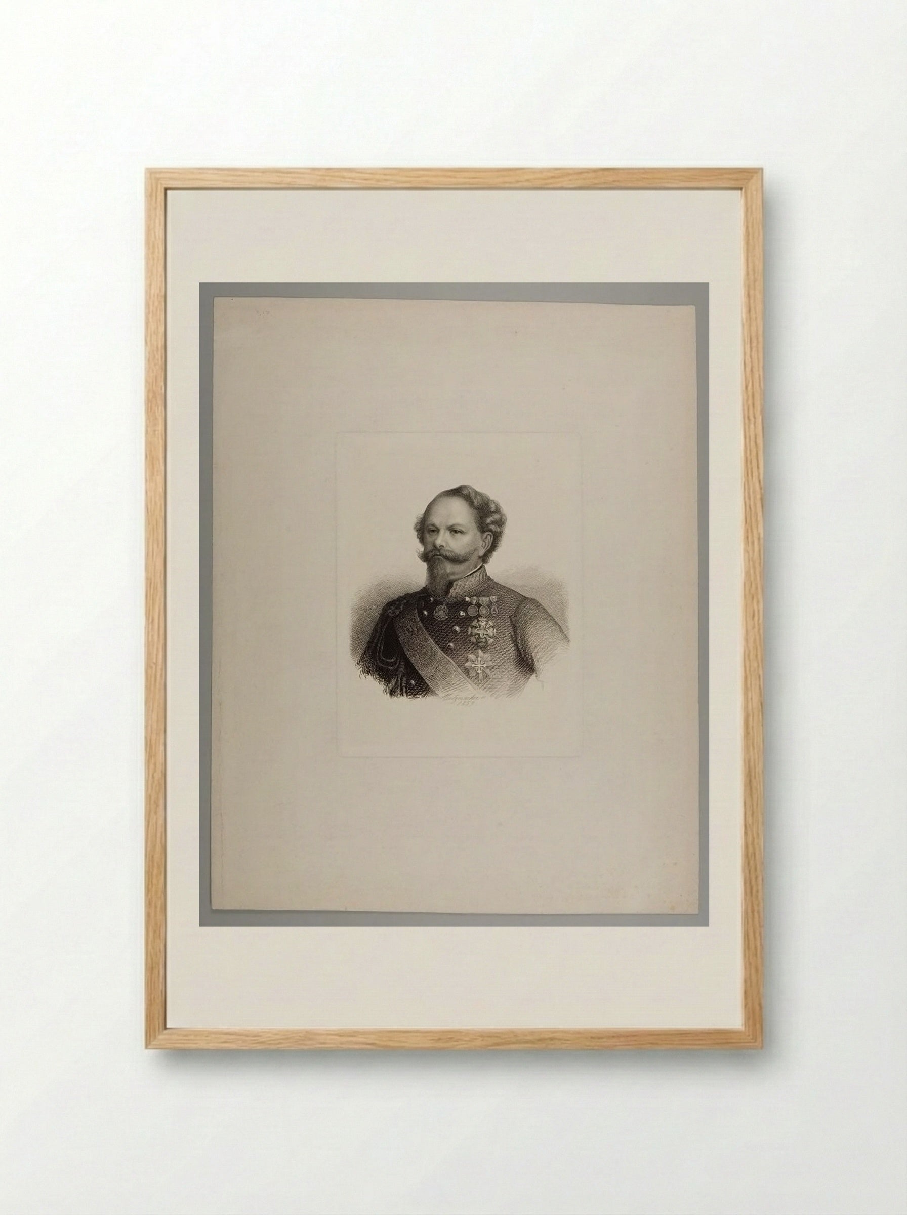 Victor Emmanuel II - Pierre Guillaume Metzmacher - Framed Print Wood