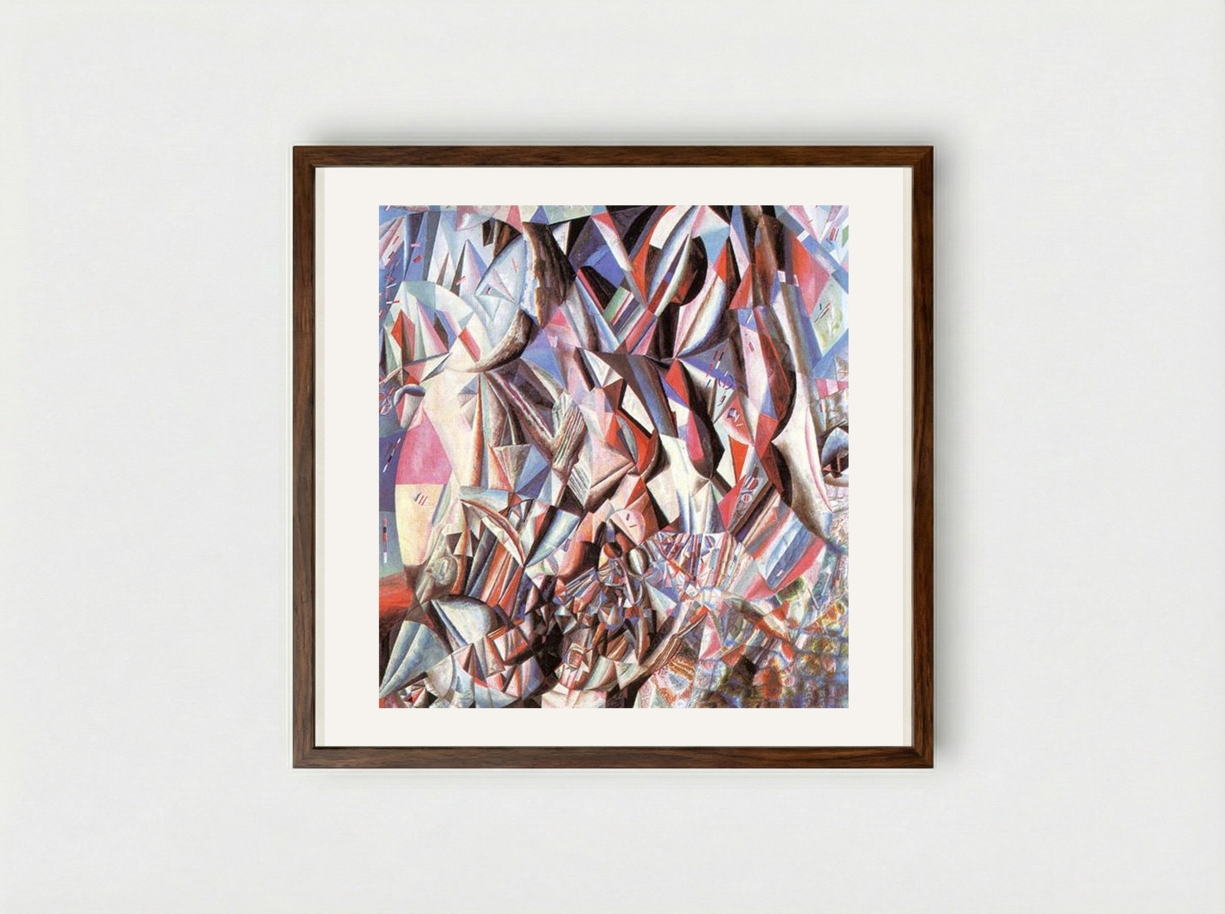 Victory over Eternity - Pavel Filonov - Framed Print Dark Wood