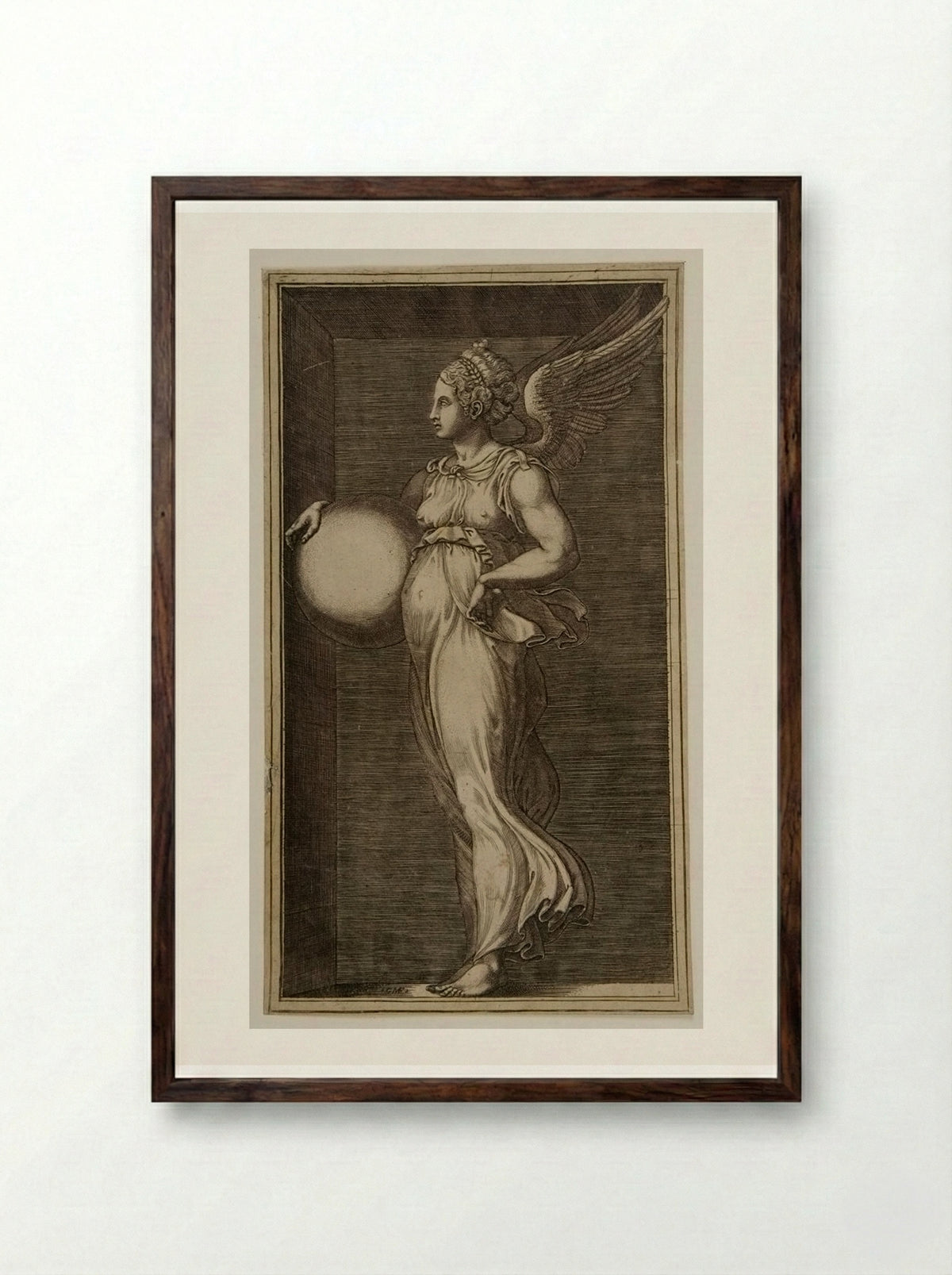 Victory - Giorgio Ghisi - Framed Print Dark Wood