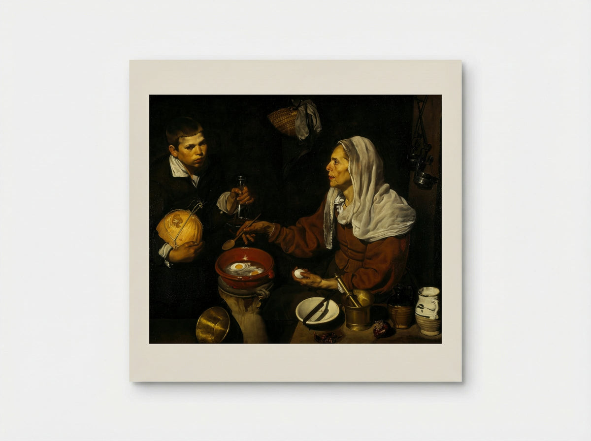 Vieja friendo huevos (Old Woman Frying Eggs) - Diego Velázquez - Poster