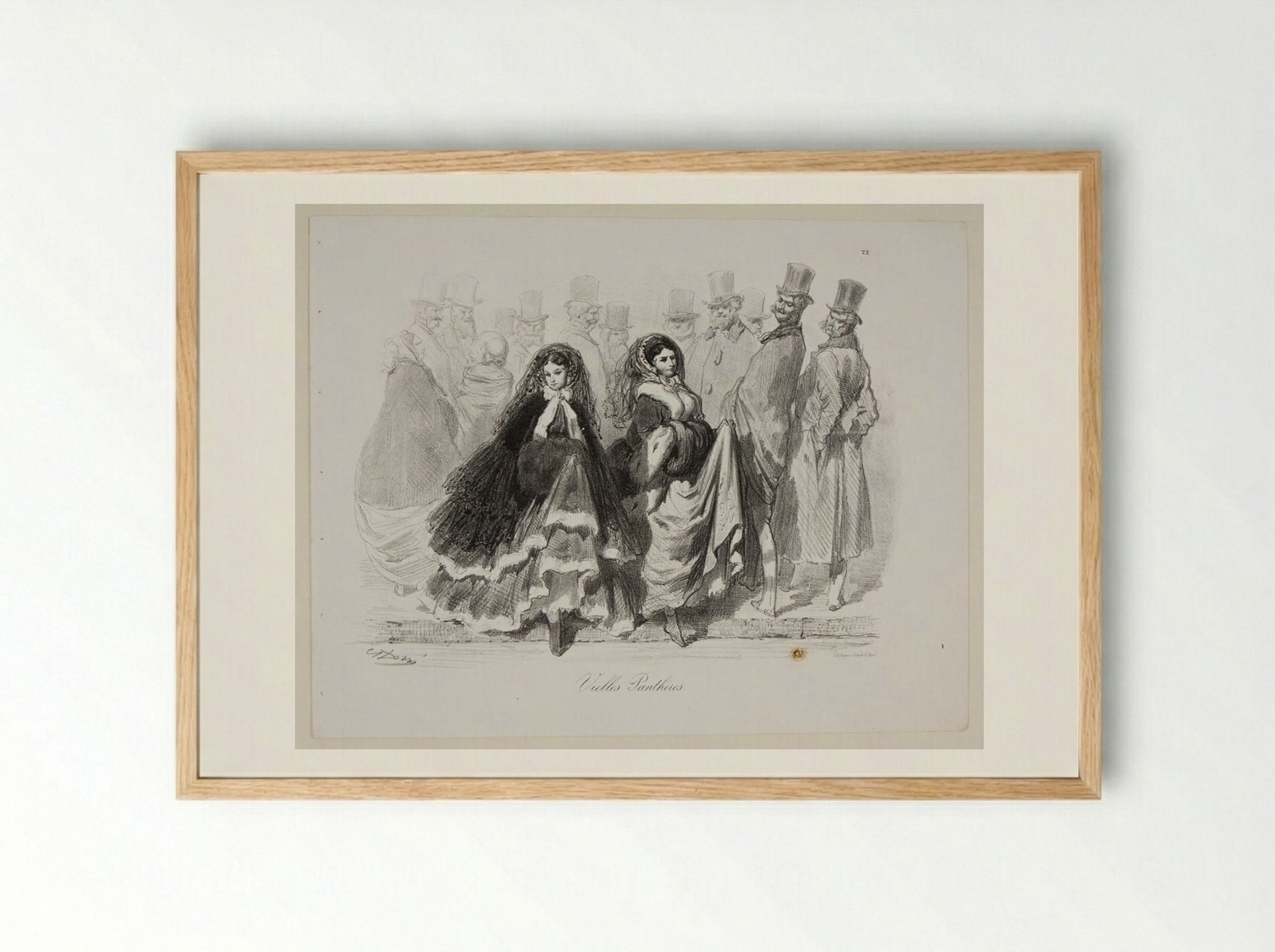 Vielles Panthères (Elderly Panthers) - Gustave Doré - Framed Print Wood