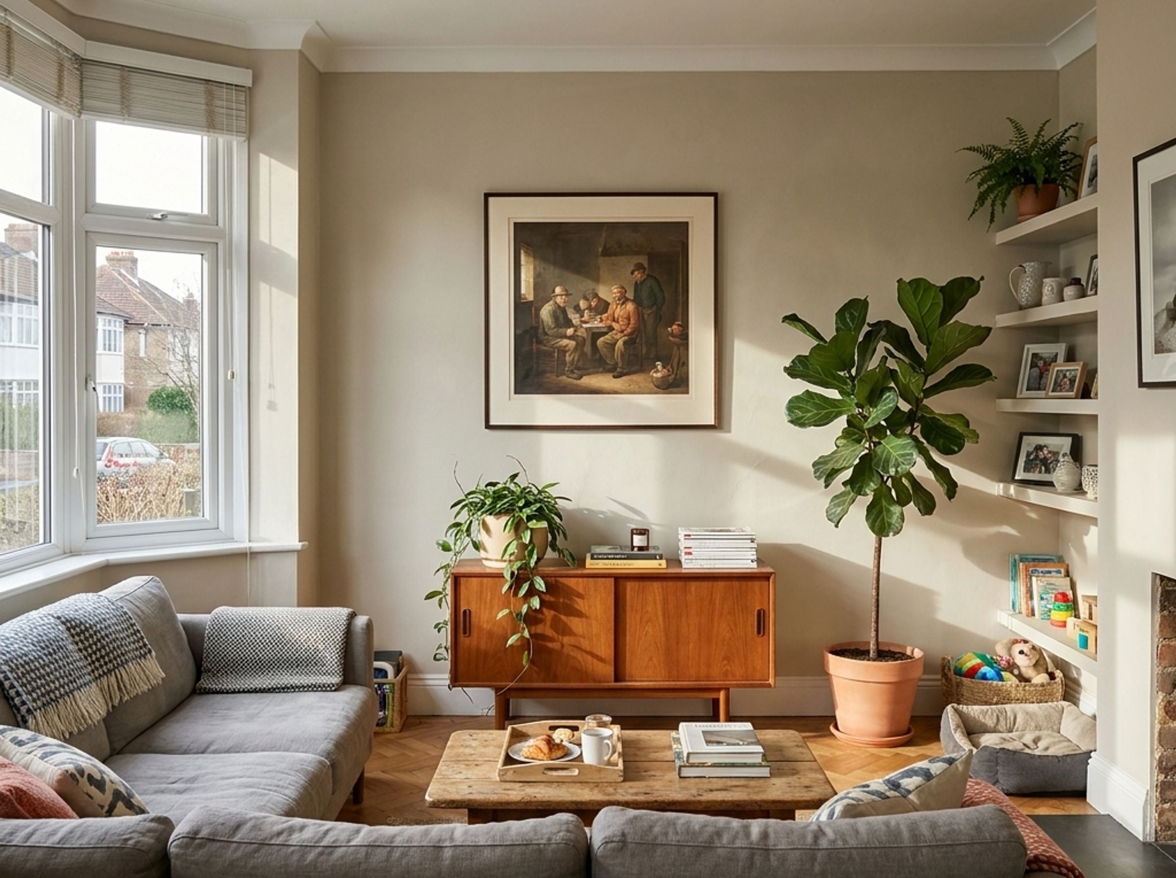 Vier boeren in een interieur - Arnold Houbraken - Lifestyle