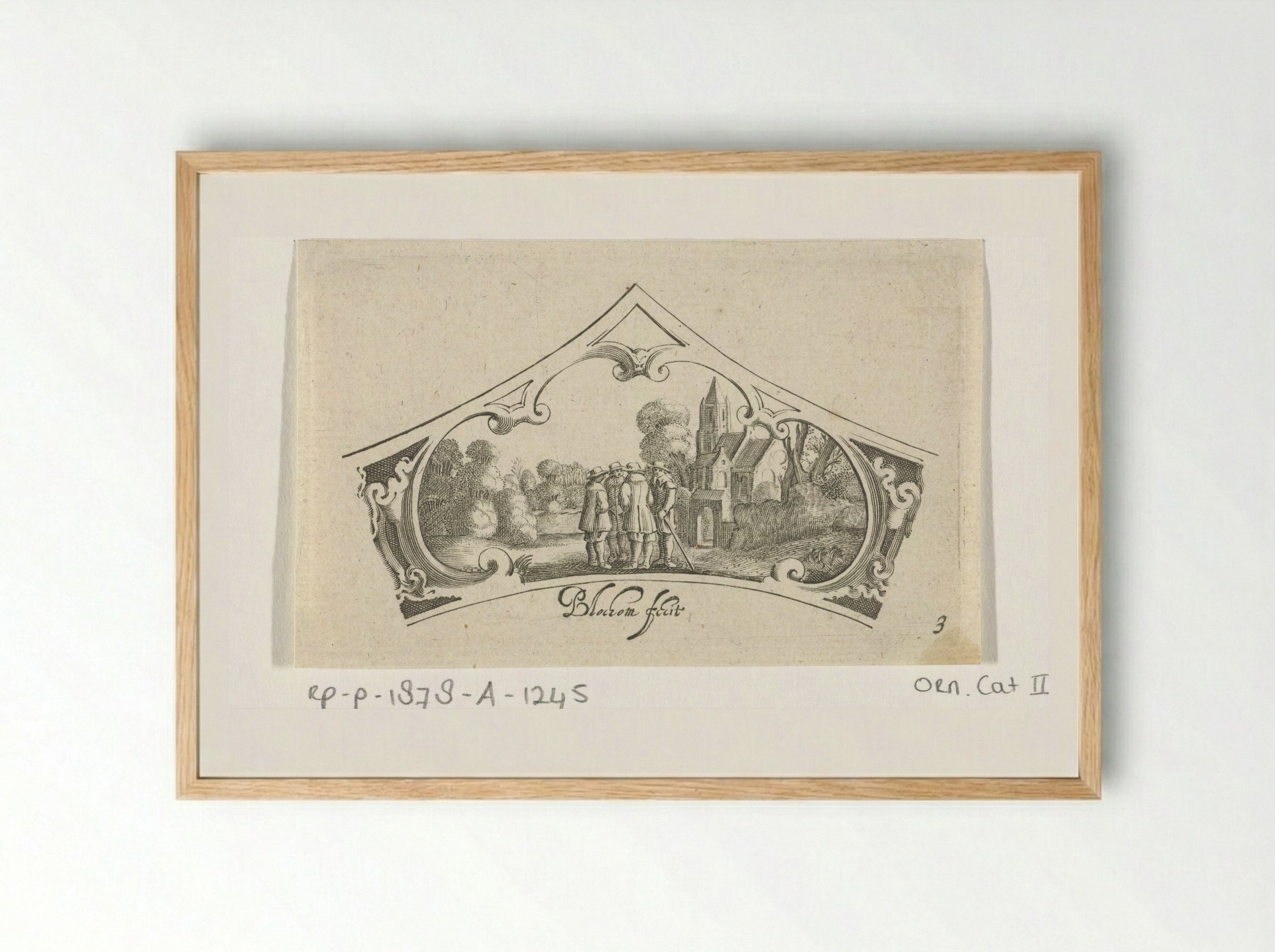 Vier converserende mannen - Claes Jansz. Visscher (II) - Framed Print Wood