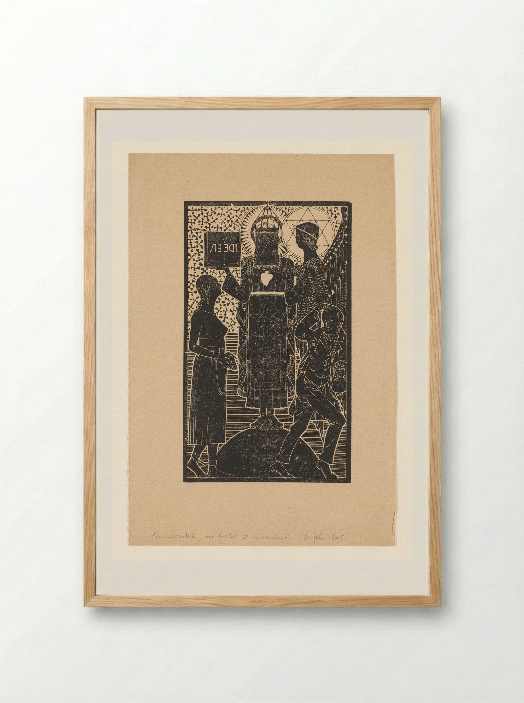 Vier figuren (In Licht en Waarheid) - Mathieu Lauweriks - Framed Print Wood
