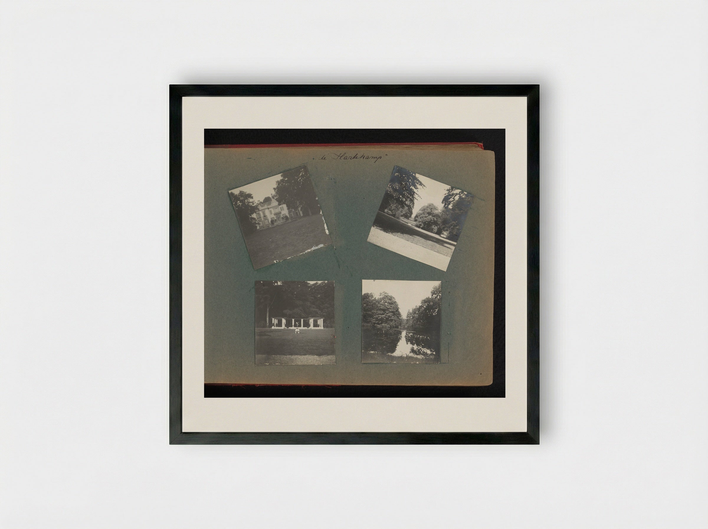 Vier gezichten op de Hartekamp en het omliggende landgoed, in Heemstede - Charlotte Alida Boelen-Matthes - Framed Print Black