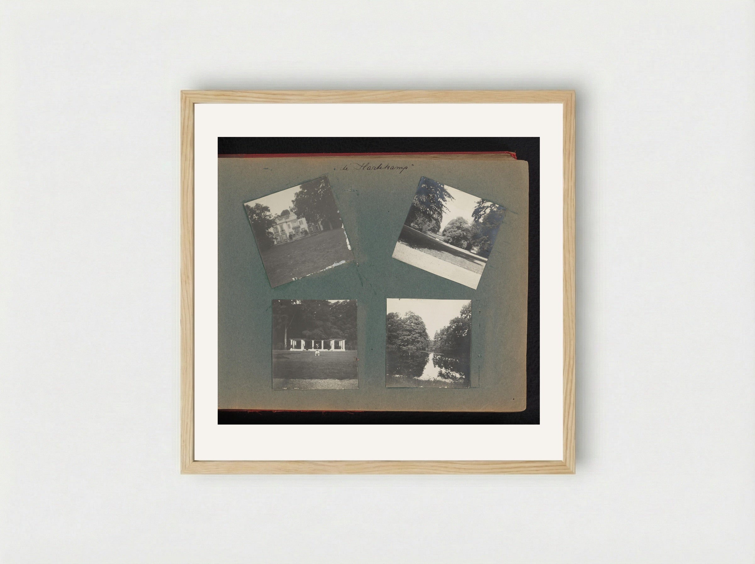Vier gezichten op de Hartekamp en het omliggende landgoed, in Heemstede - Charlotte Alida Boelen-Matthes - Framed Print Wood