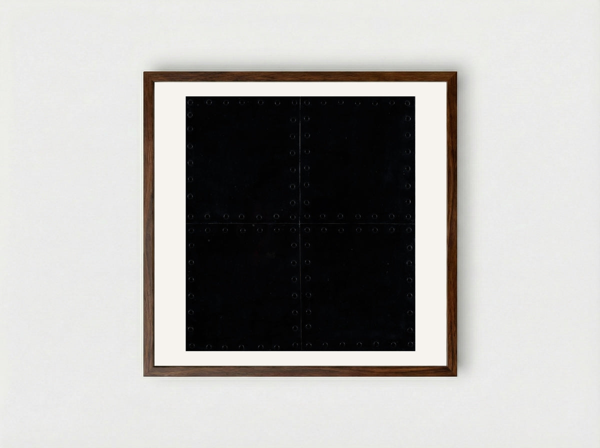 Vier maal zwart - Armando - Framed Print Dark Wood
