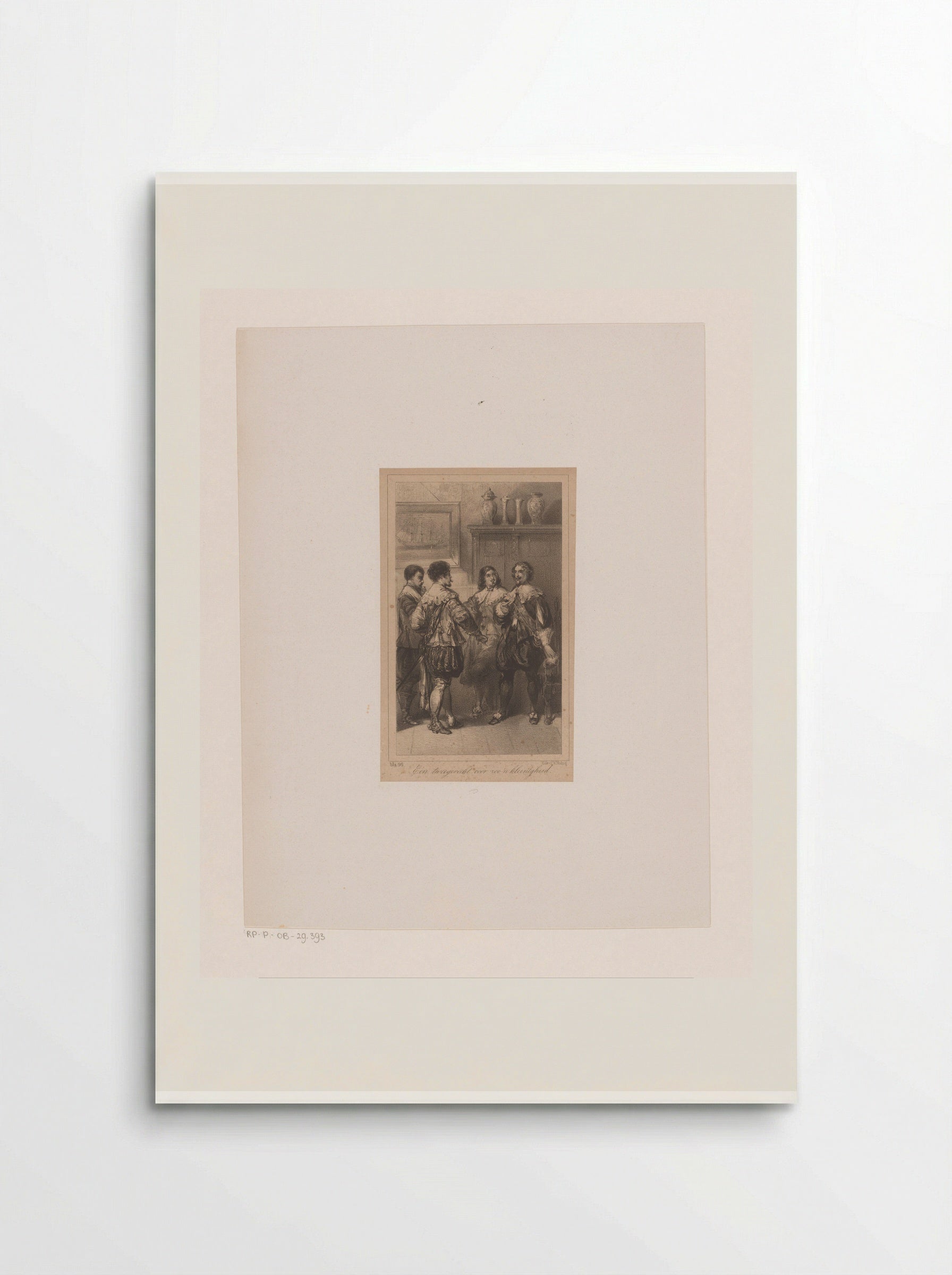 Vier mannen in zeventiende-eeuws kostuum - Charles Rochussen - Poster