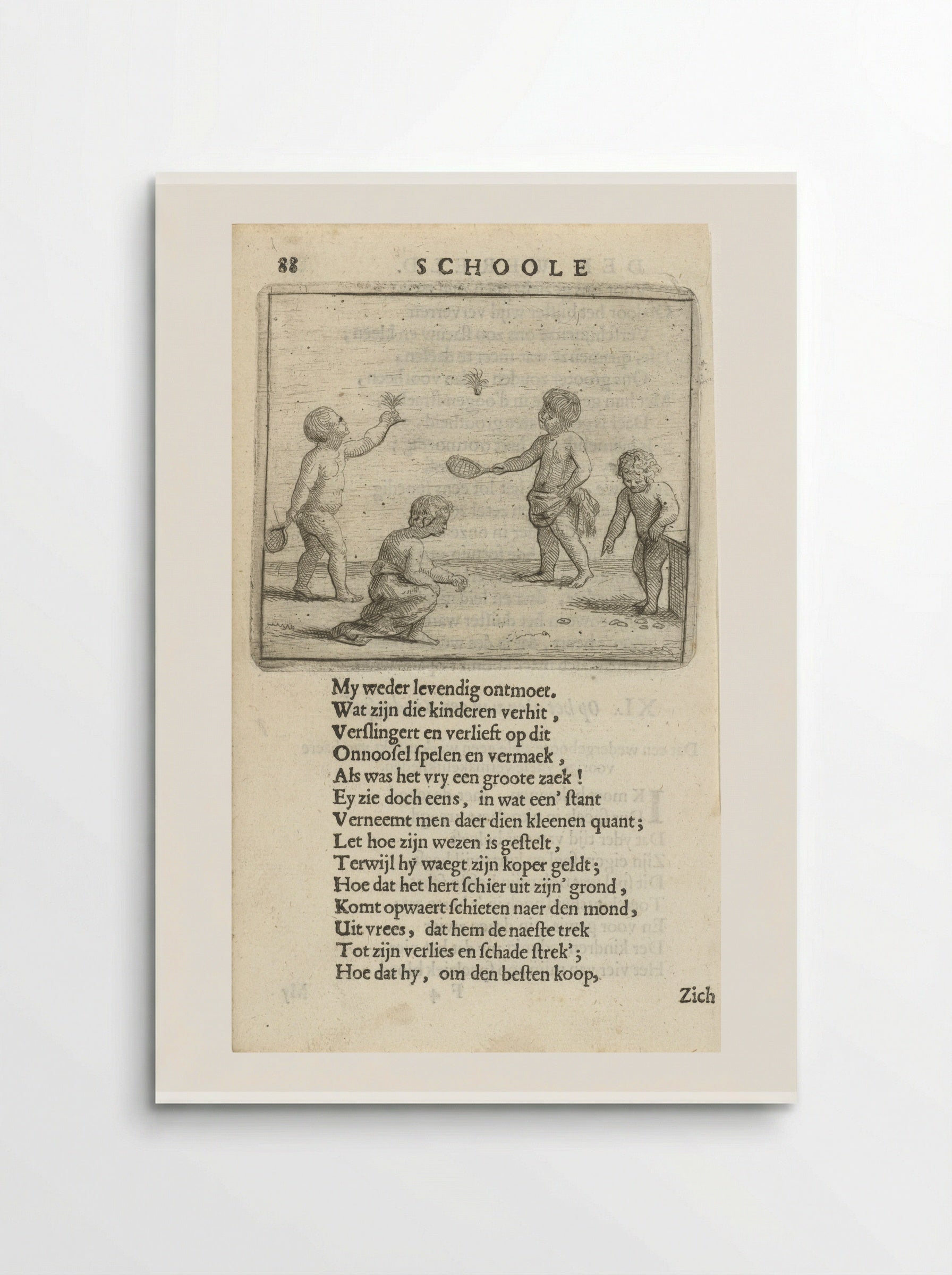 Vier spelende kinderen (Four Children Playing) - Arnold Houbraken - Poster