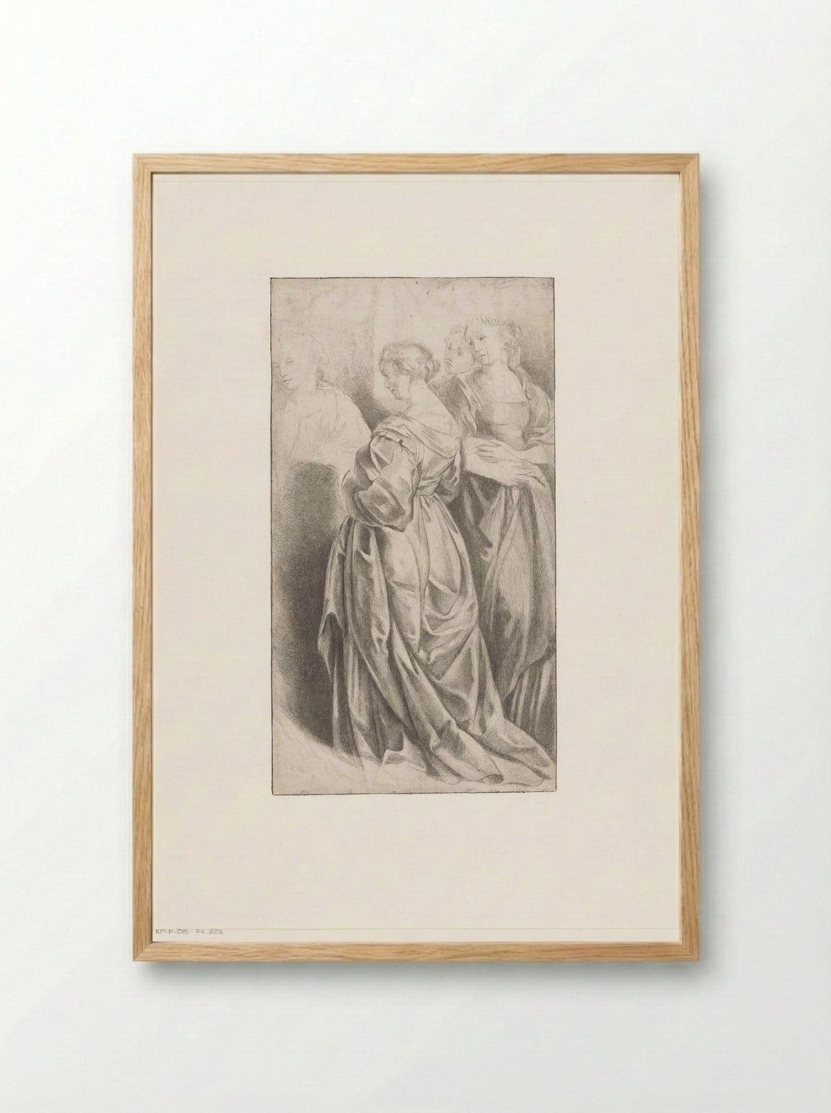 Vier staande vrouwen - Claude Henri Watelet - Framed Print Wood