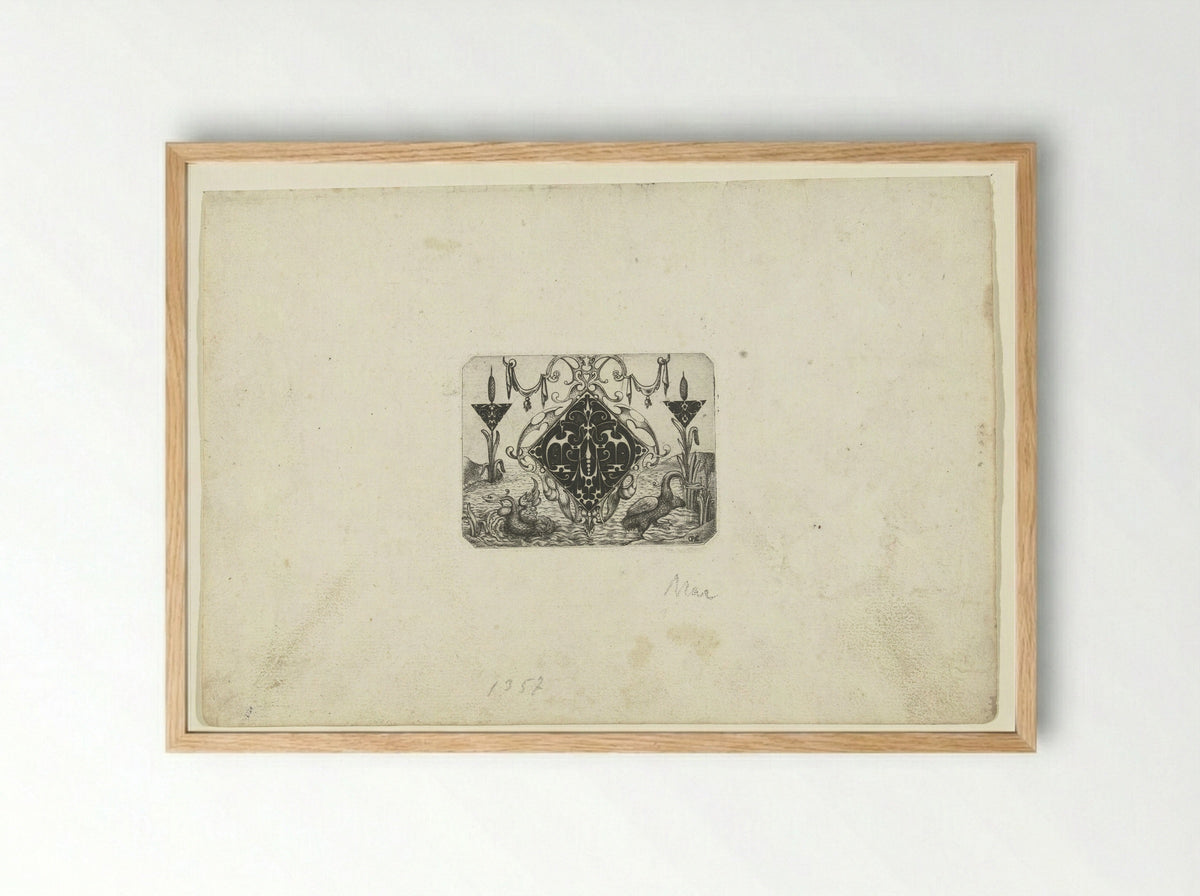 Vierkante hanger voor achtergrond van water - Giovanni Battista Costantini - Framed Print Wood
