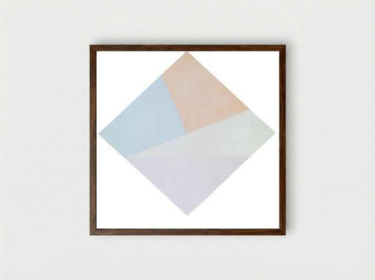Viertelung eines Quadrates - Max Bill - Framed Print Dark Wood