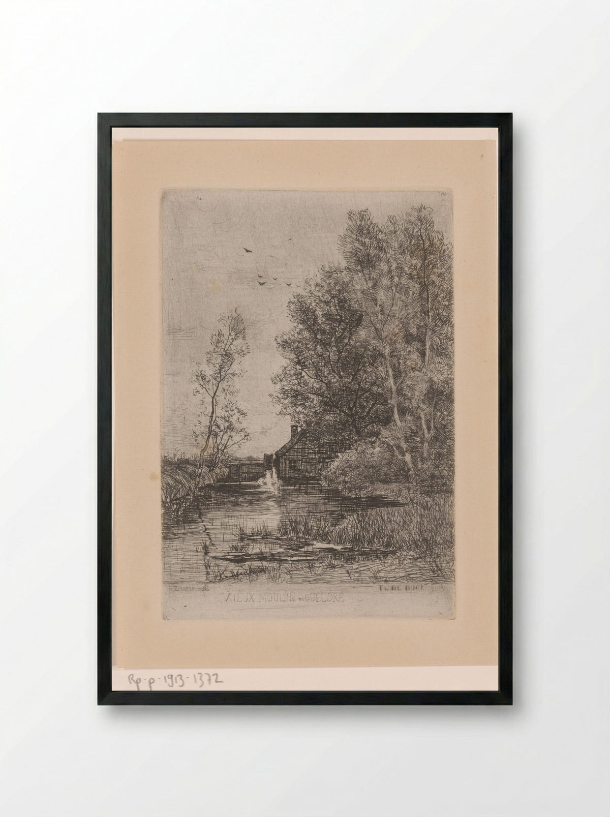Vieux Moulin en Gueldre - Philip Zilcken - Framed Print Black
