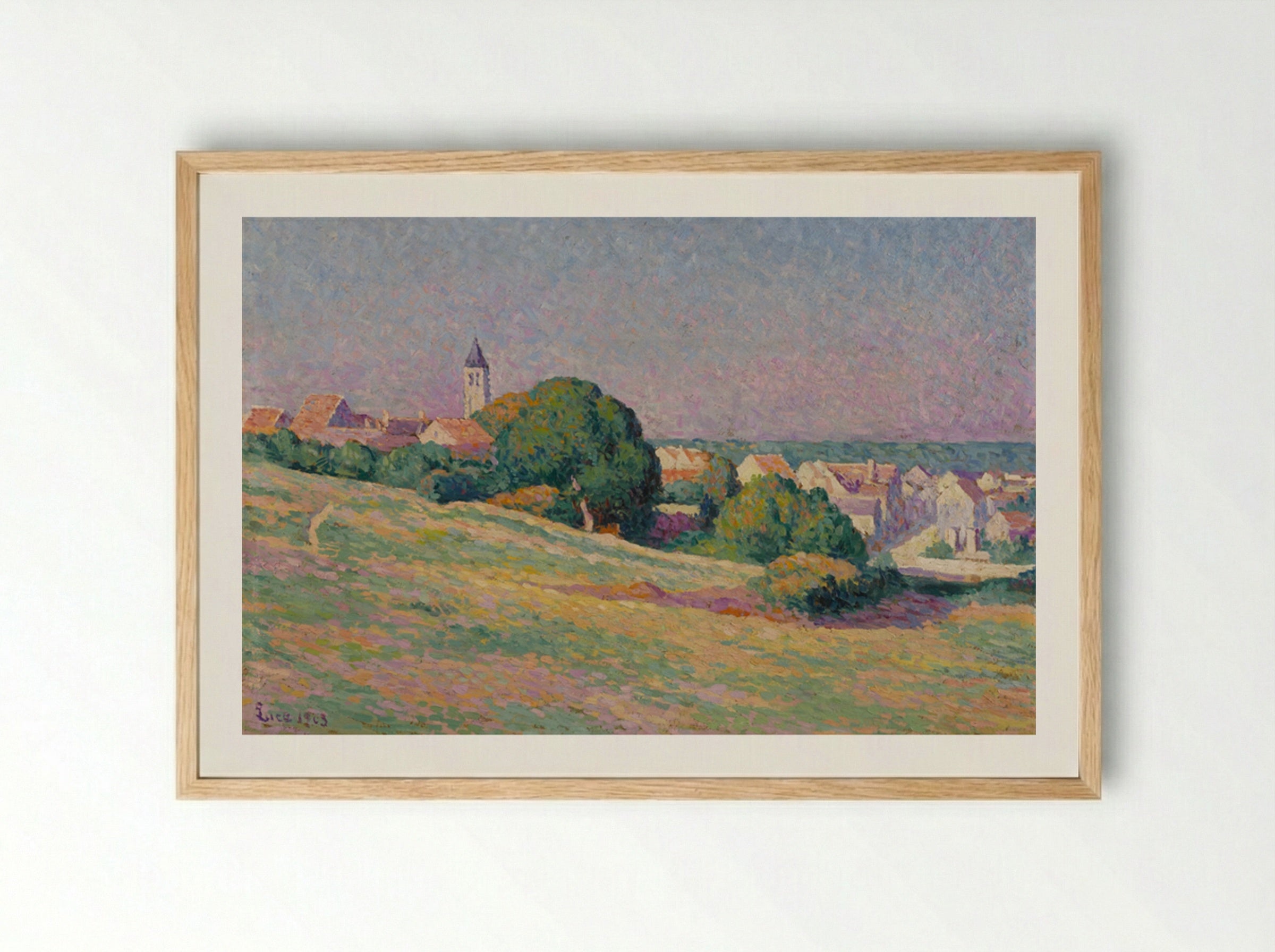 View Of Méréville - Maximilien Luce - Framed Print Wood