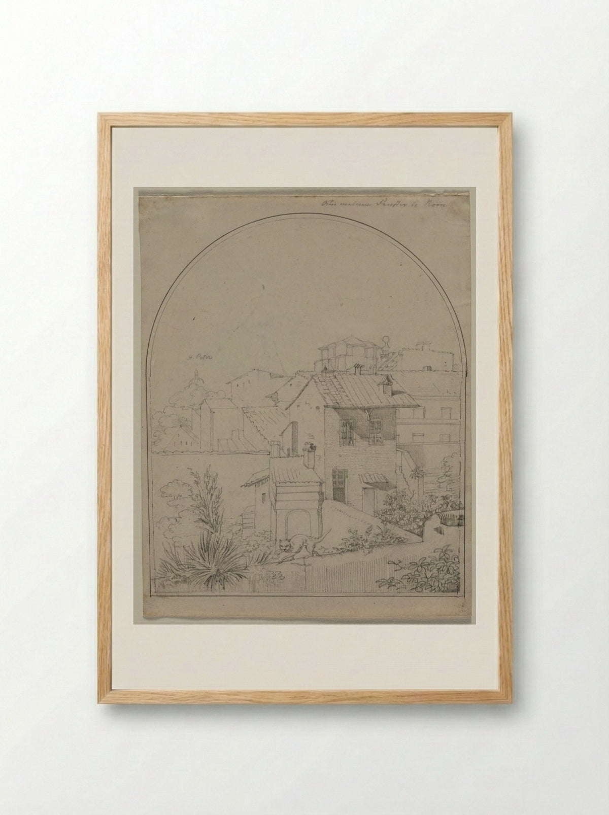 View from My Window in Rome - Carl Ludwig Tischbein - Framed Print Wood