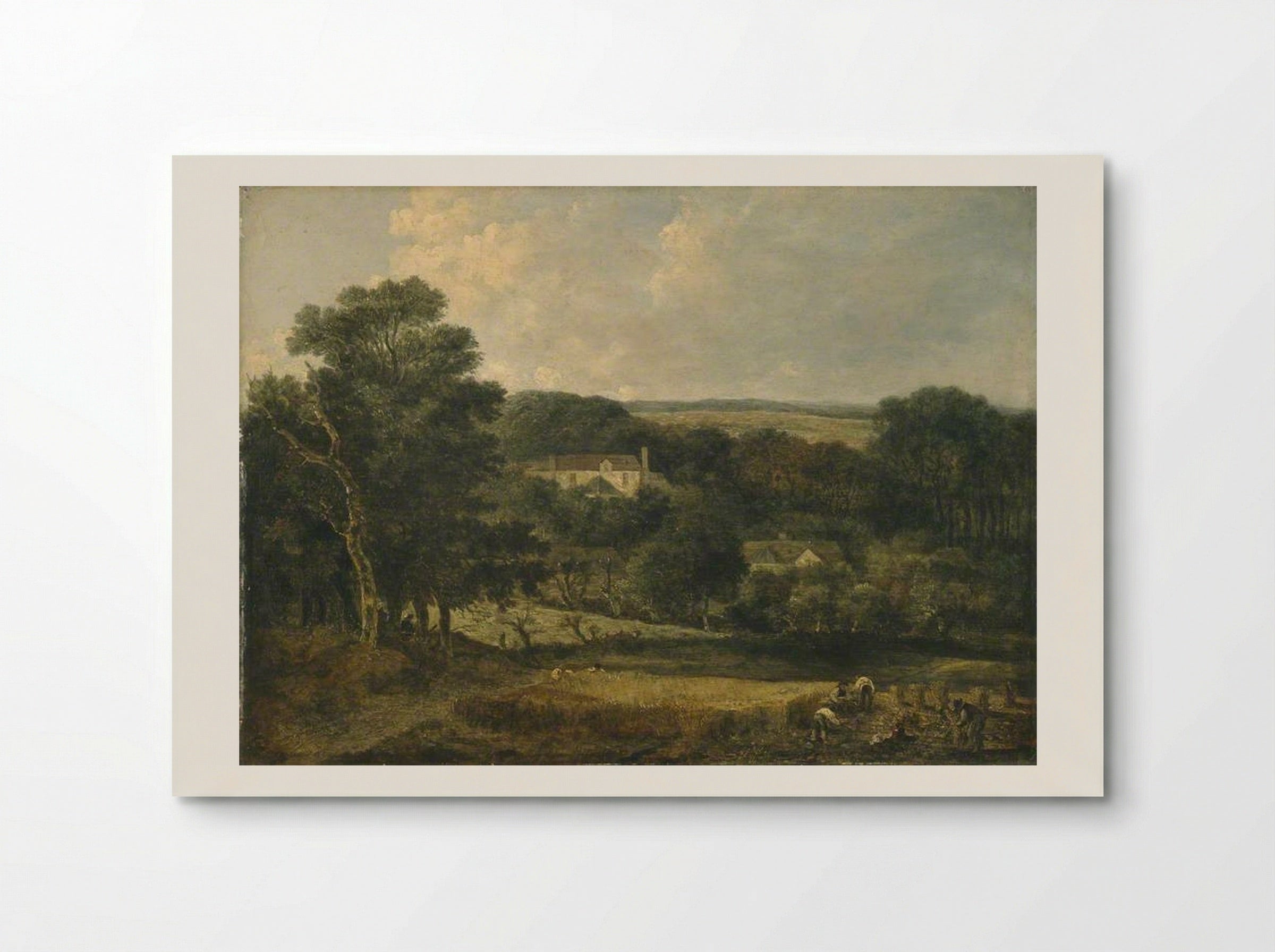 View near Norwich with Harvesters - John Crome - Poster