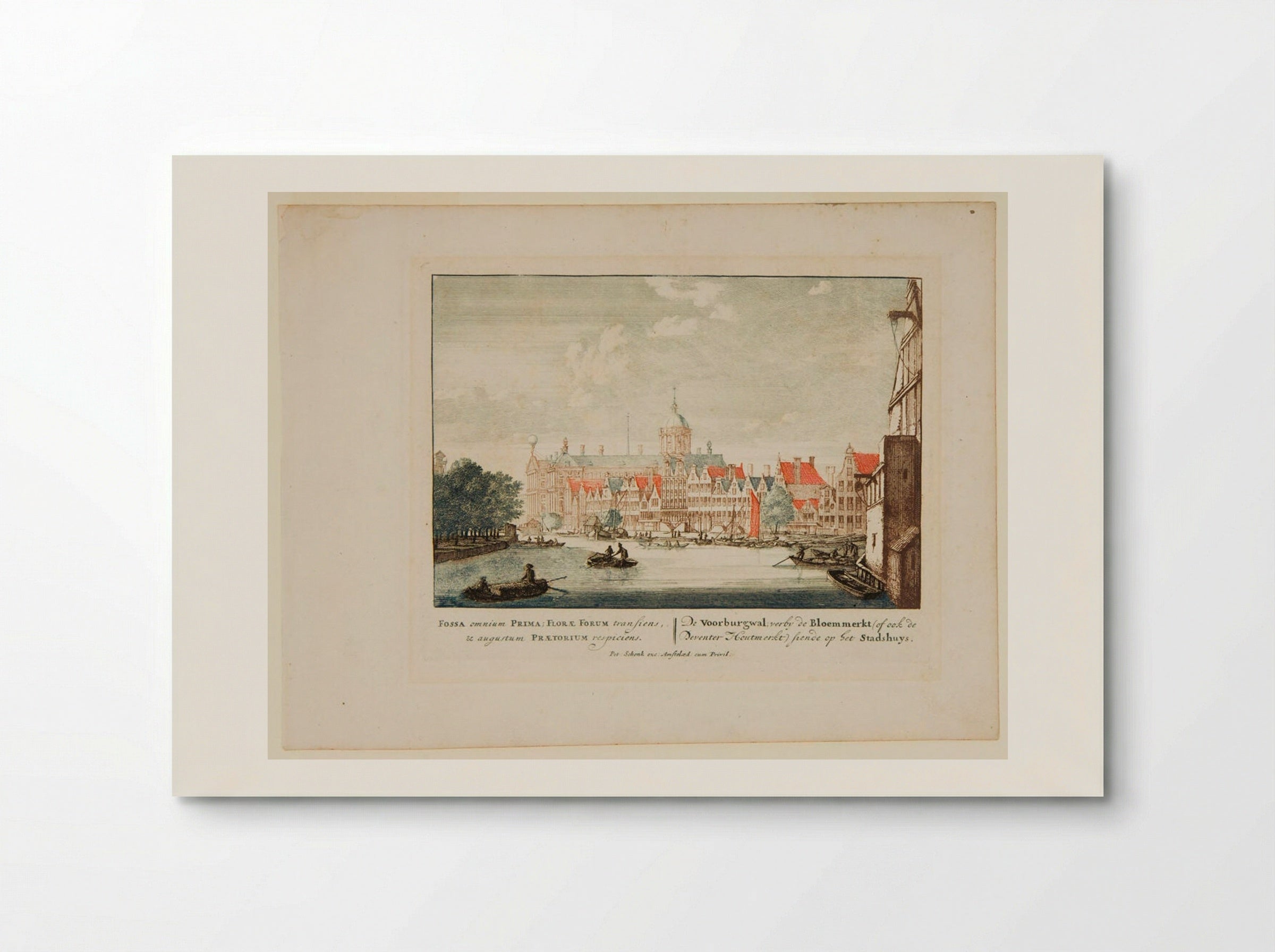 View of Amsterdam - Pieter Schenck - Poster